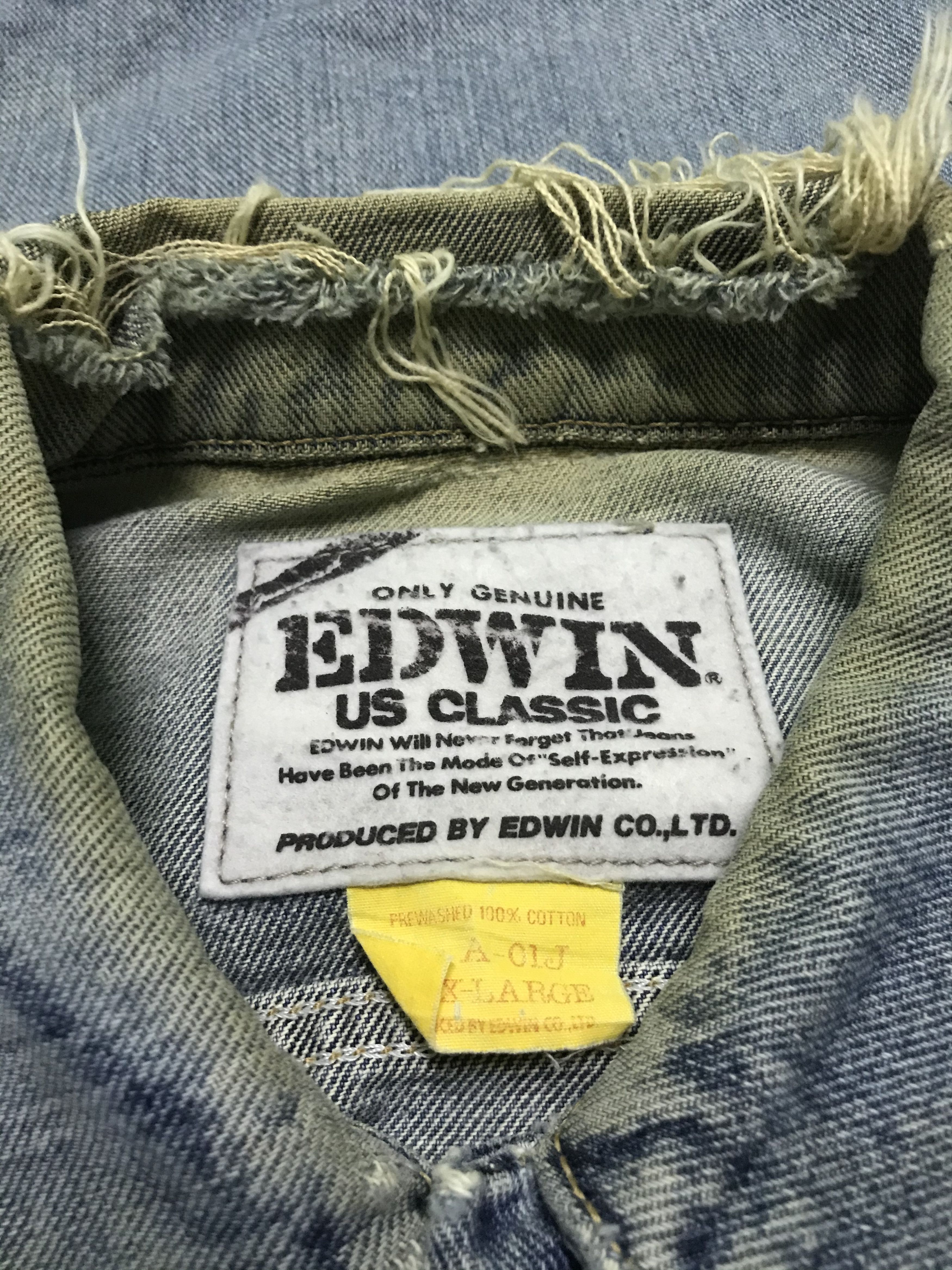 Edwin Vintage edwin trucker denim jacket Size US L / EU 52-54 / 3 - 3 Thumbnail