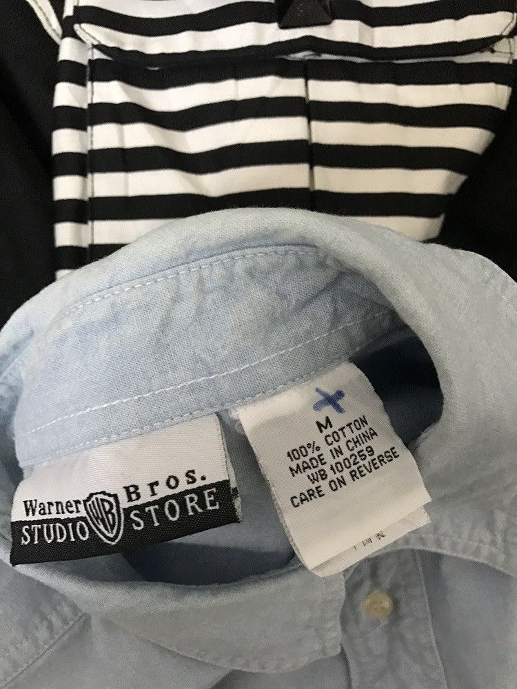 Vintage Vintage 90s Warner Bros Cartoon Characters Denim Shirt Size US M / EU 48-50 / 2 - 8 Thumbnail