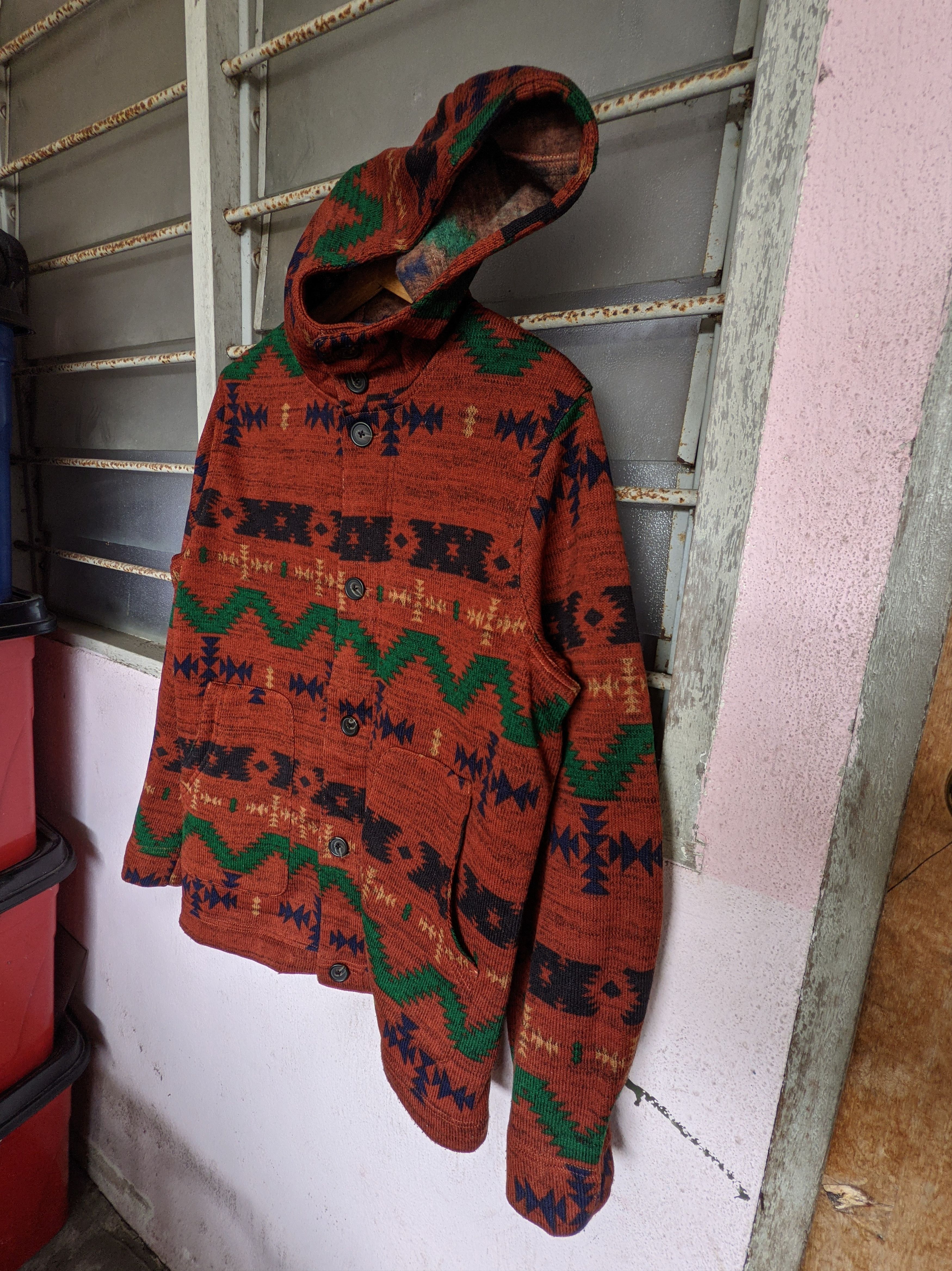 Japanese Brand Japanese Unbrand Navajo Hooded Jacket Size L / US 10 / IT 46 - 4 Thumbnail