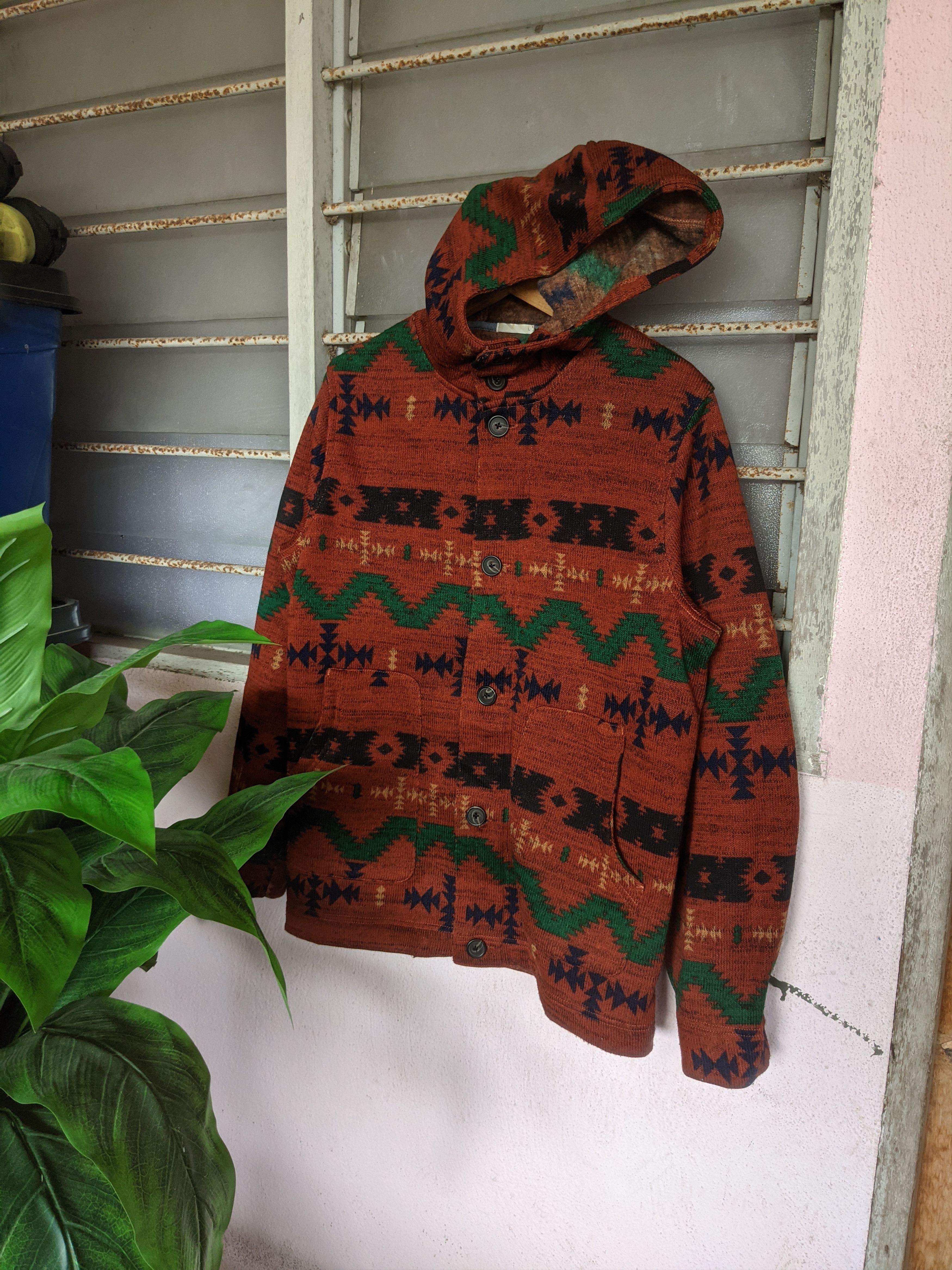 Japanese Brand Japanese Unbrand Navajo Hooded Jacket Size L / US 10 / IT 46 - 1 Thumbnail