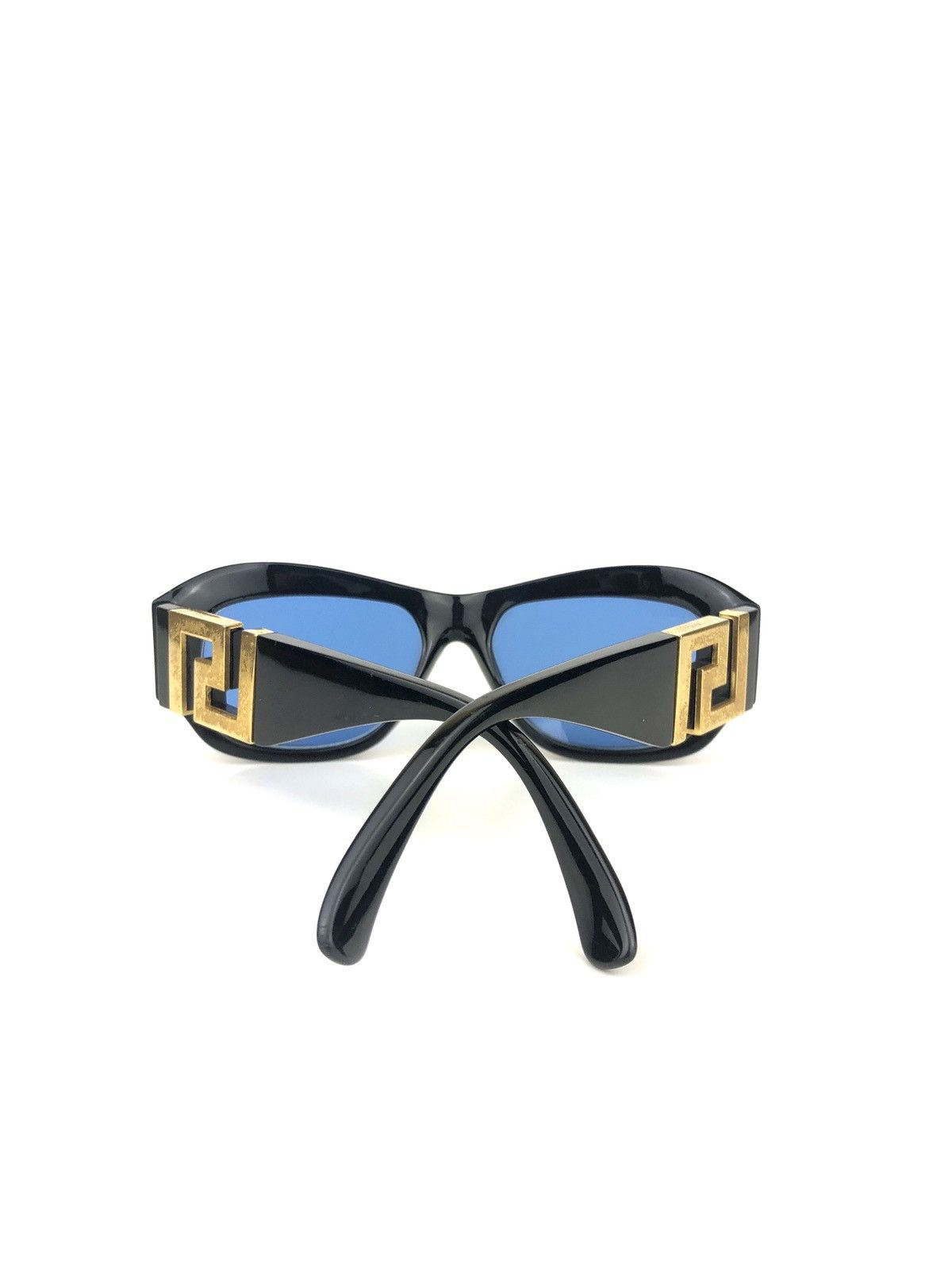 Versace Versace T75 Gold Oversized Logo Sunglasses Size ONE SIZE - 11 Thumbnail