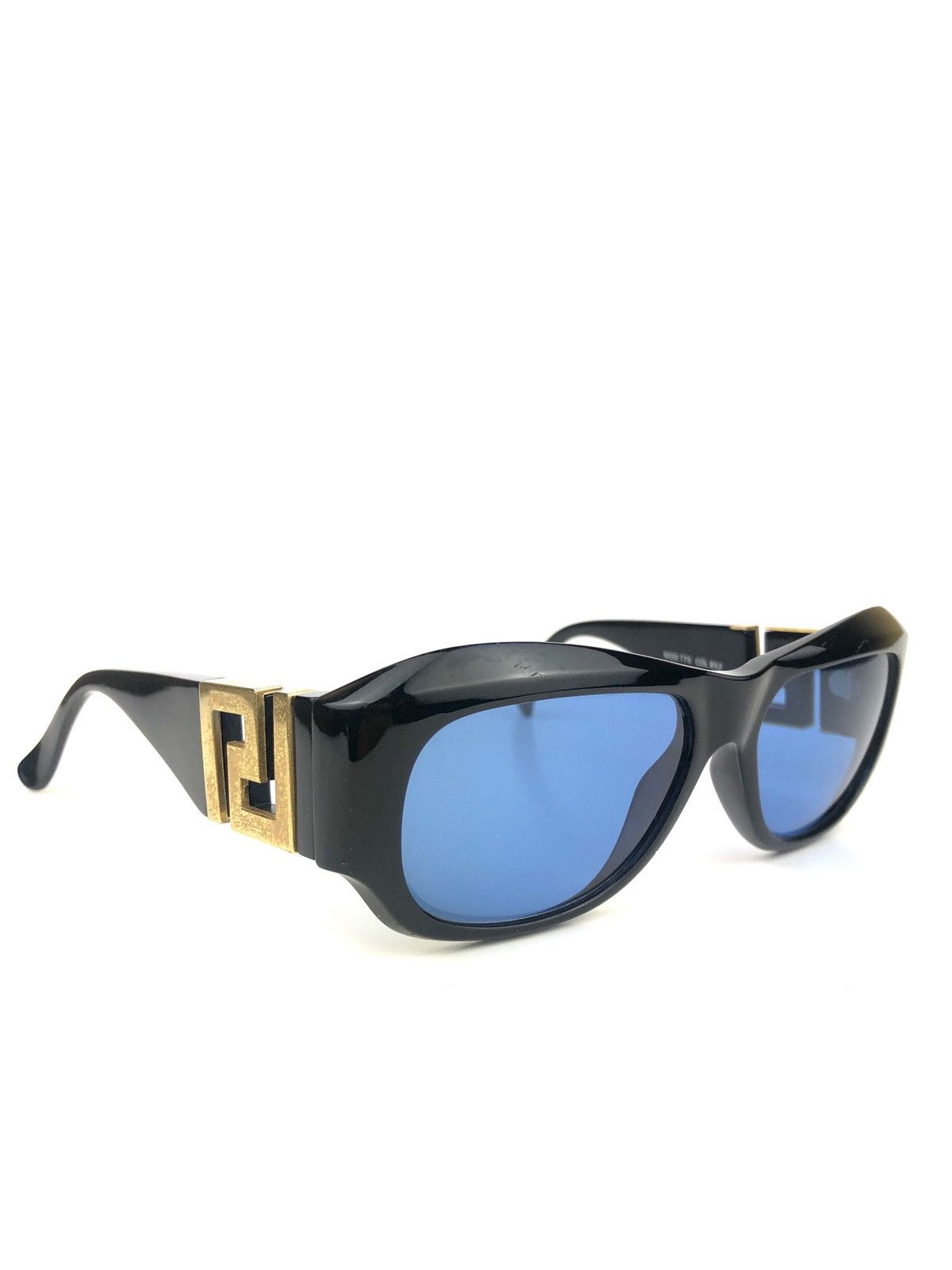 Versace Versace T75 Gold Oversized Logo Sunglasses Size ONE SIZE - 3 Thumbnail