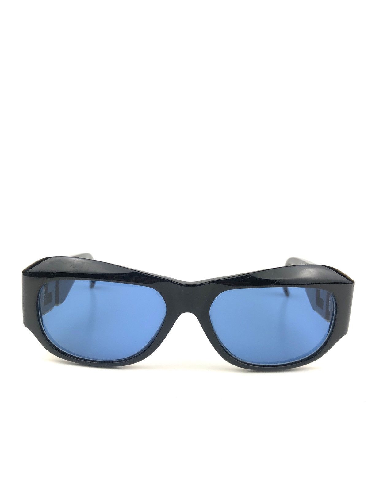 Versace Versace T75 Gold Oversized Logo Sunglasses Size ONE SIZE - 2 Thumbnail
