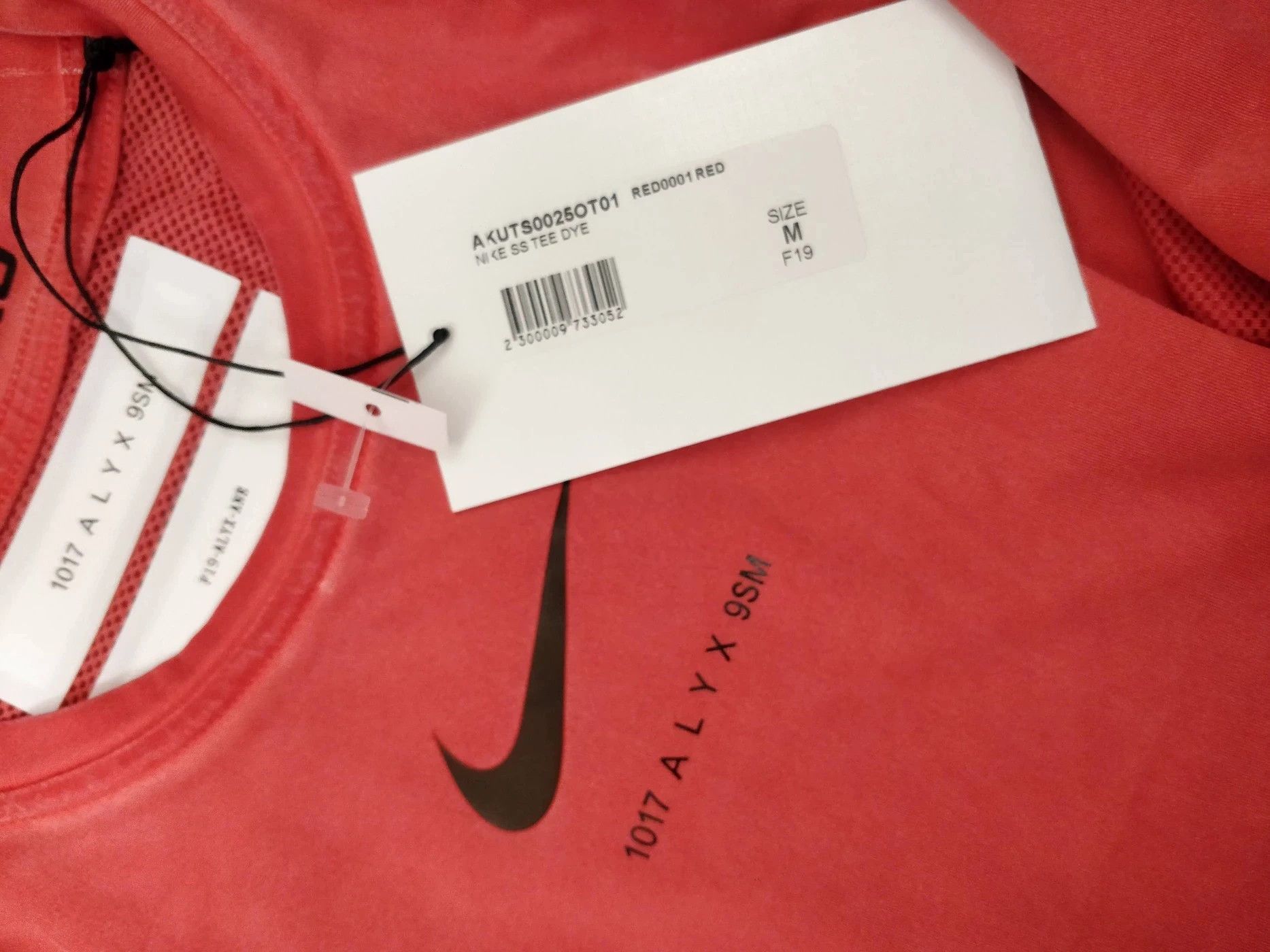 1017 ALYX 9SM ⚡️QUICK SALE⚡️Alyx Nike Red Pink Sport Tshirt Short Sleeve Size US M / EU 48-50 / 2 - 3 Thumbnail