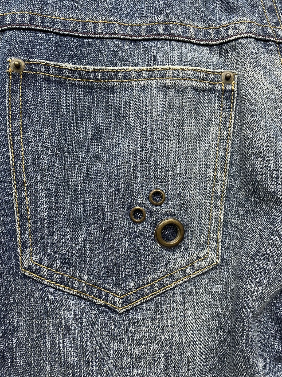 Beauty Beast 🔥MIDAS Punk Flare Clawmark Whisker Distressed Denim Pants Size US 31 - 10 Thumbnail