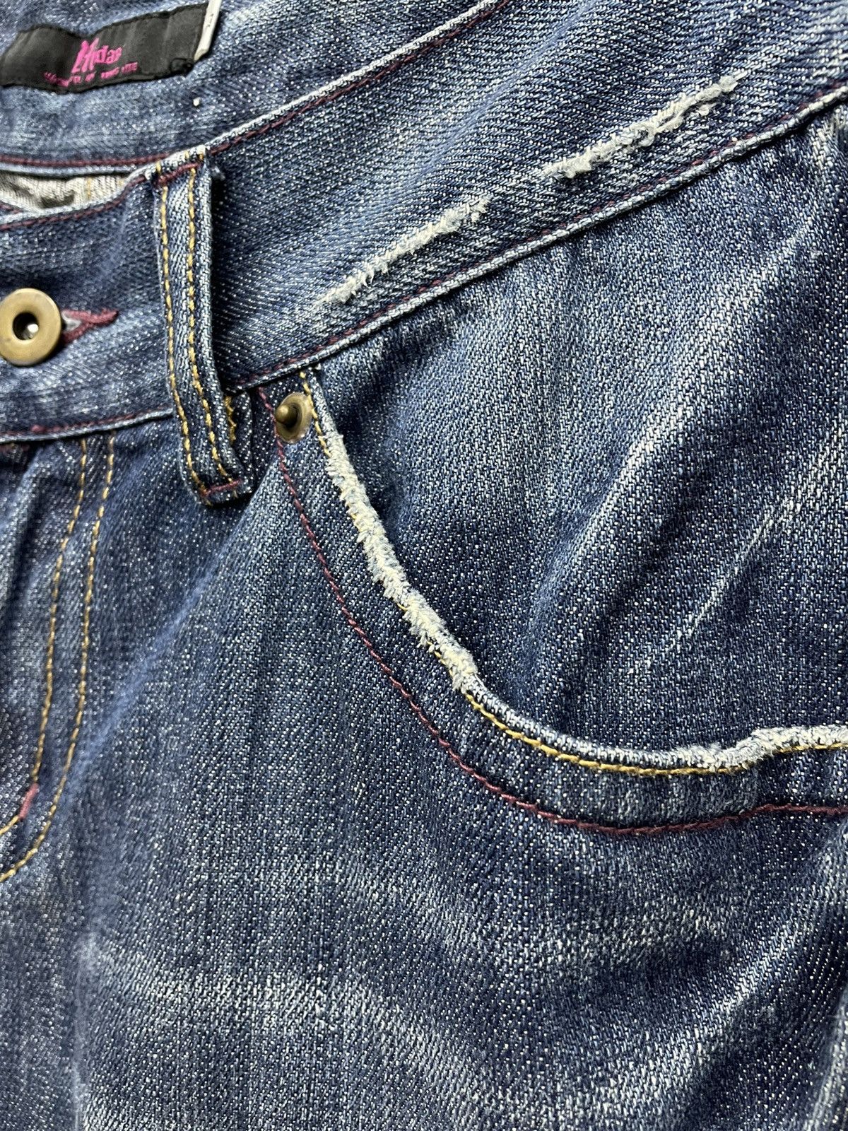 Beauty Beast 🔥MIDAS Punk Flare Clawmark Whisker Distressed Denim Pants Size US 31 - 8 Thumbnail