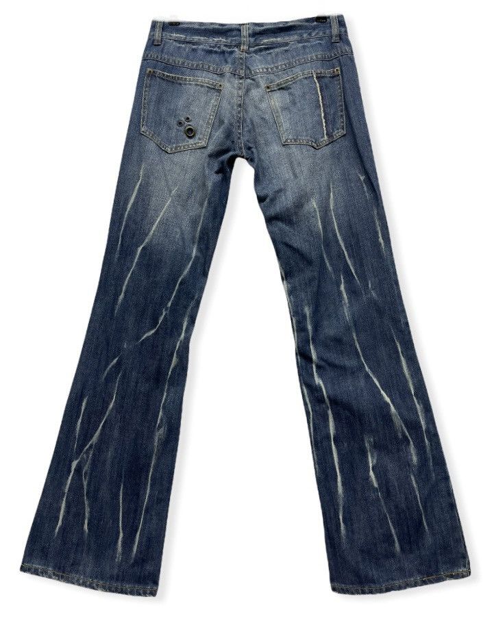 Beauty Beast 🔥MIDAS Punk Flare Clawmark Whisker Distressed Denim Pants Size US 31 - 3 Thumbnail