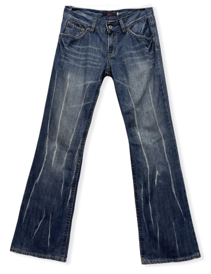 Beauty Beast 🔥MIDAS Punk Flare Clawmark Whisker Distressed Denim Pants Size US 31 - 4 Thumbnail