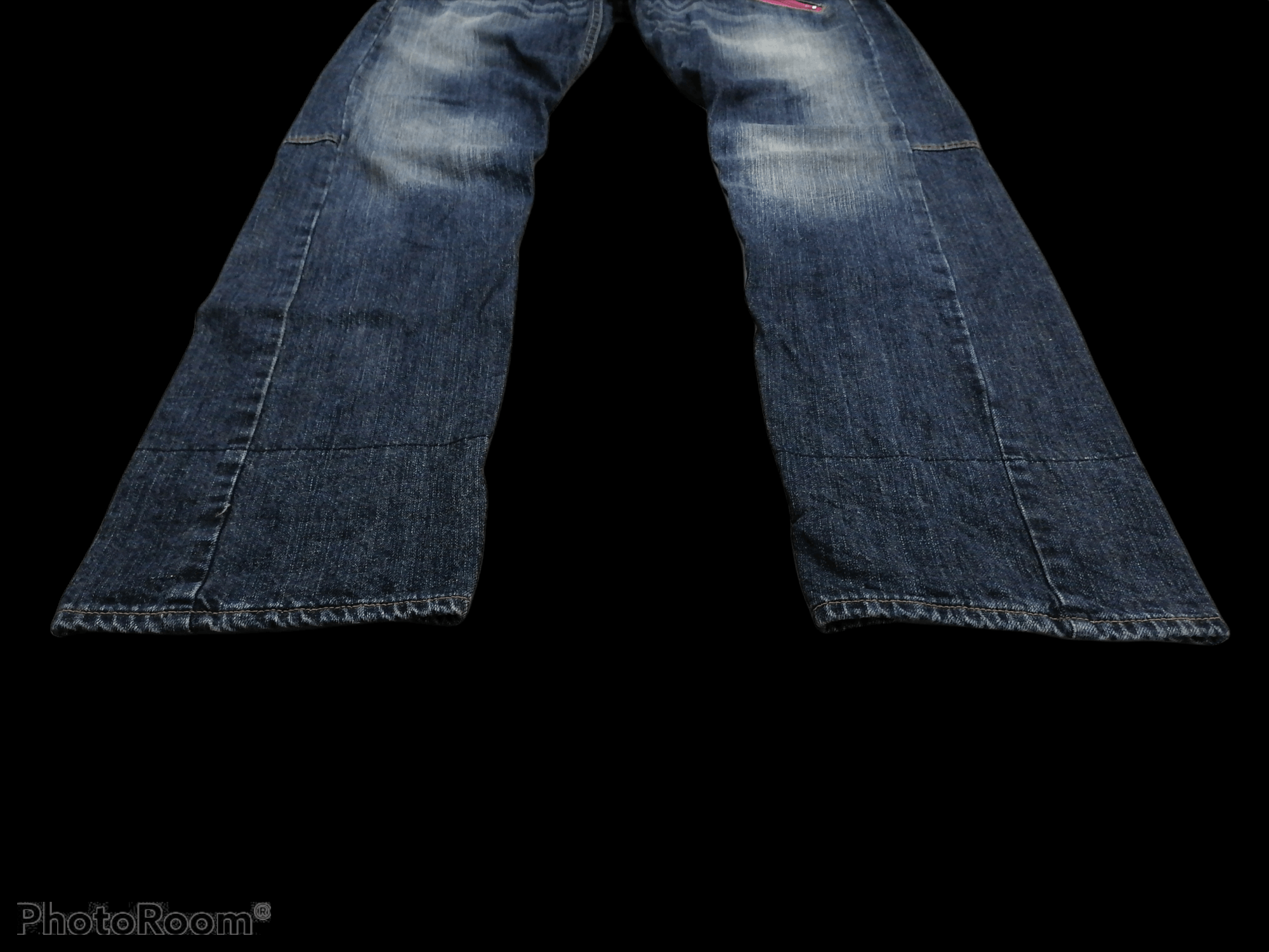 Japanese Brand Double Focus Washed Blue Distressed Denim Pants Size US 32 / EU 48 - 2 Thumbnail