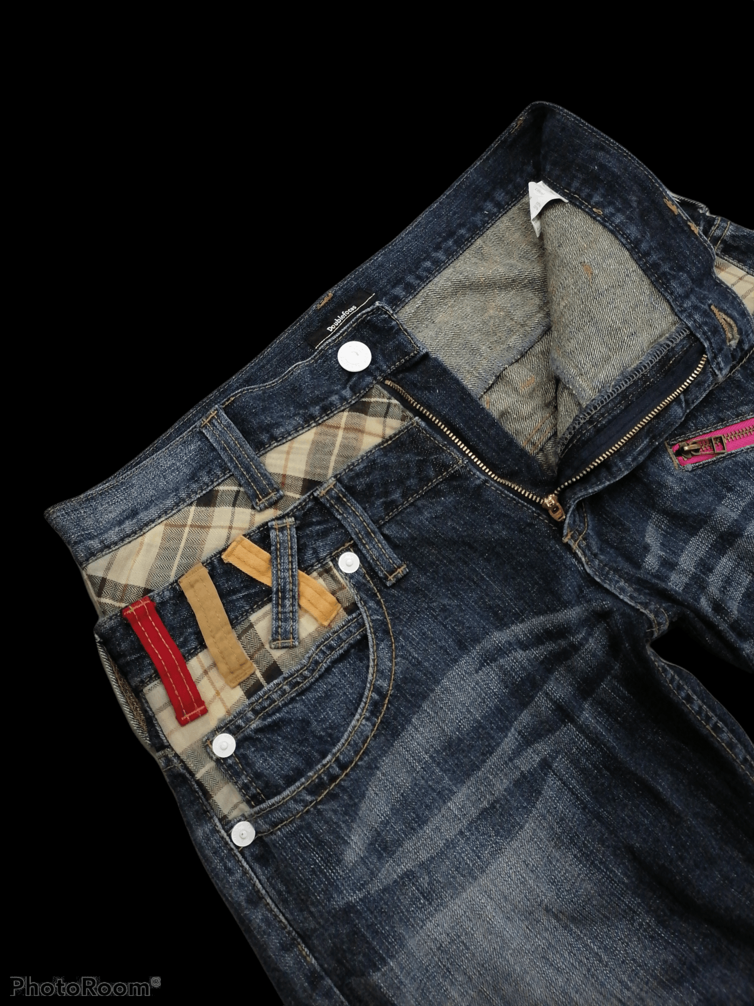 Japanese Brand Double Focus Washed Blue Distressed Denim Pants Size US 32 / EU 48 - 4 Thumbnail