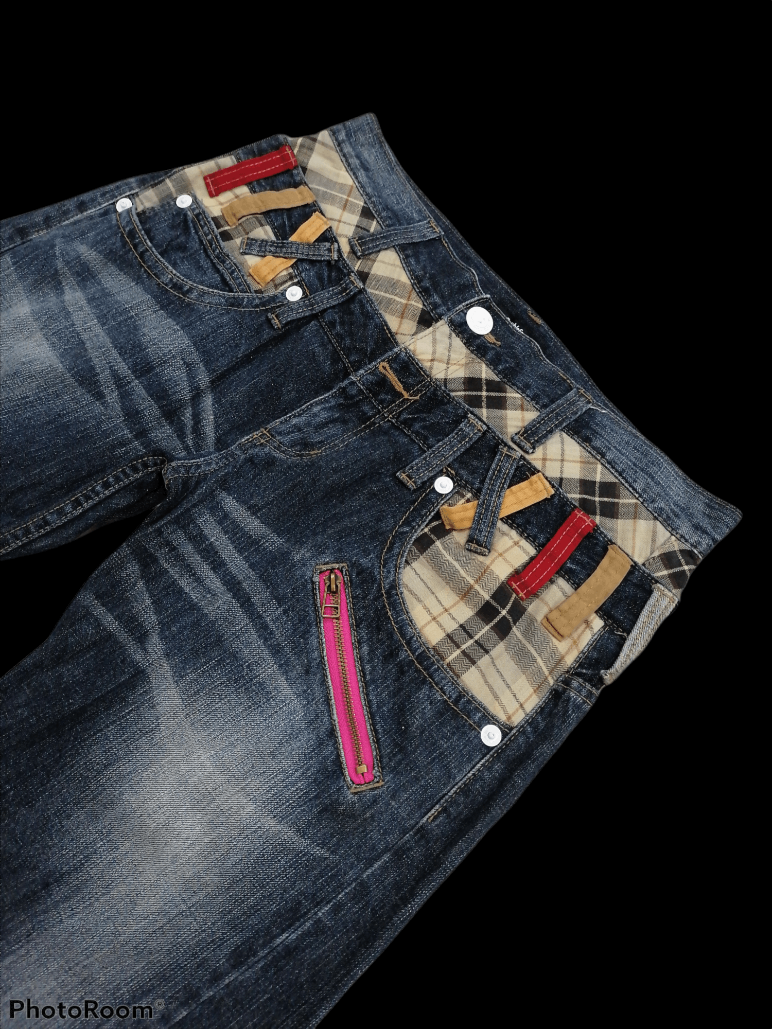 Japanese Brand Double Focus Washed Blue Distressed Denim Pants Size US 32 / EU 48 - 3 Thumbnail