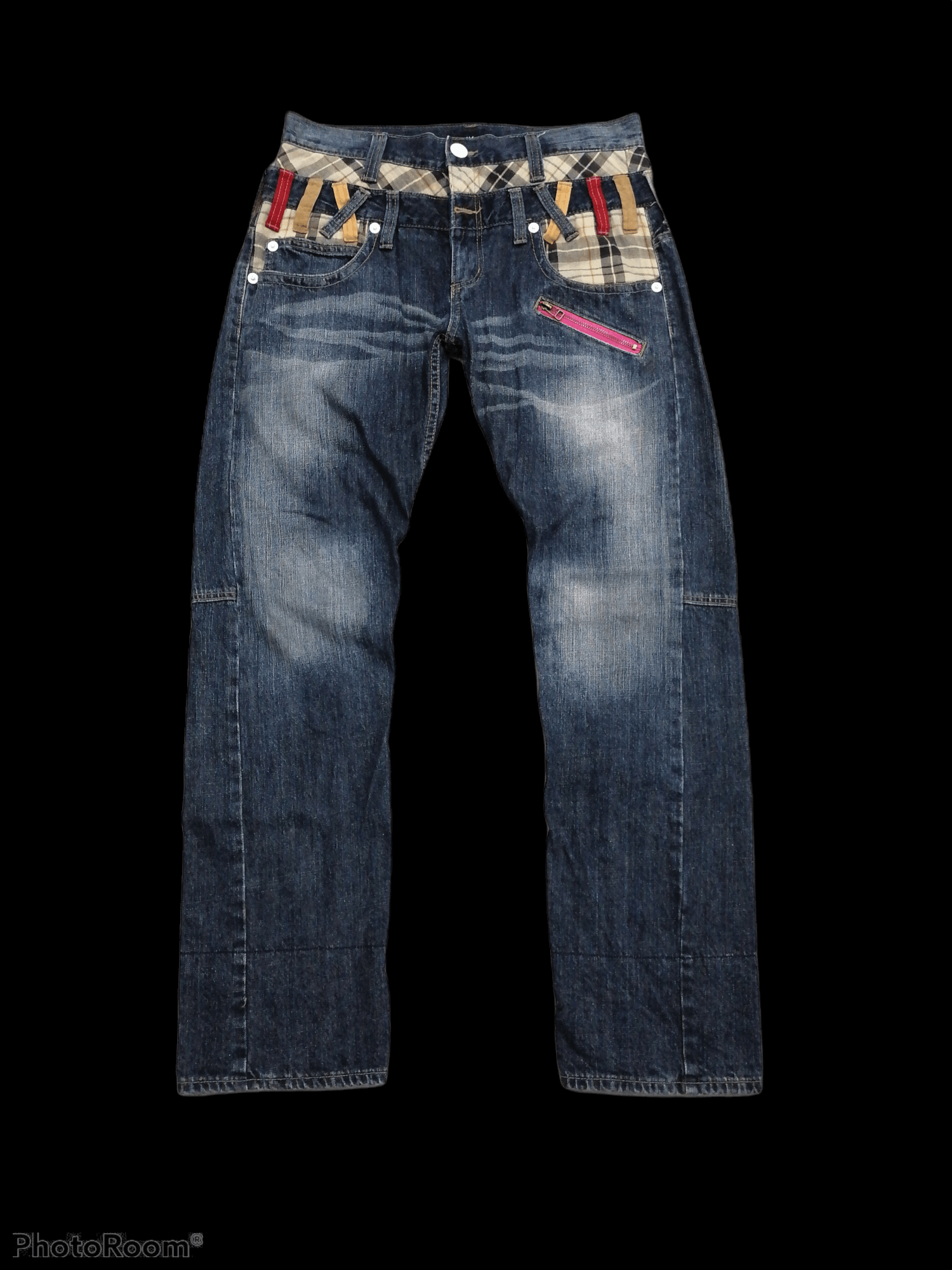 Japanese Brand Double Focus Washed Blue Distressed Denim Pants Size US 32 / EU 48 - 1 Thumbnail