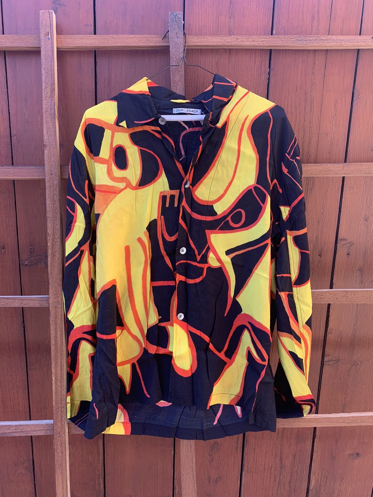image of Grail Our Legacy Inferno Button Up Shirt, Men's (Size Medium)
