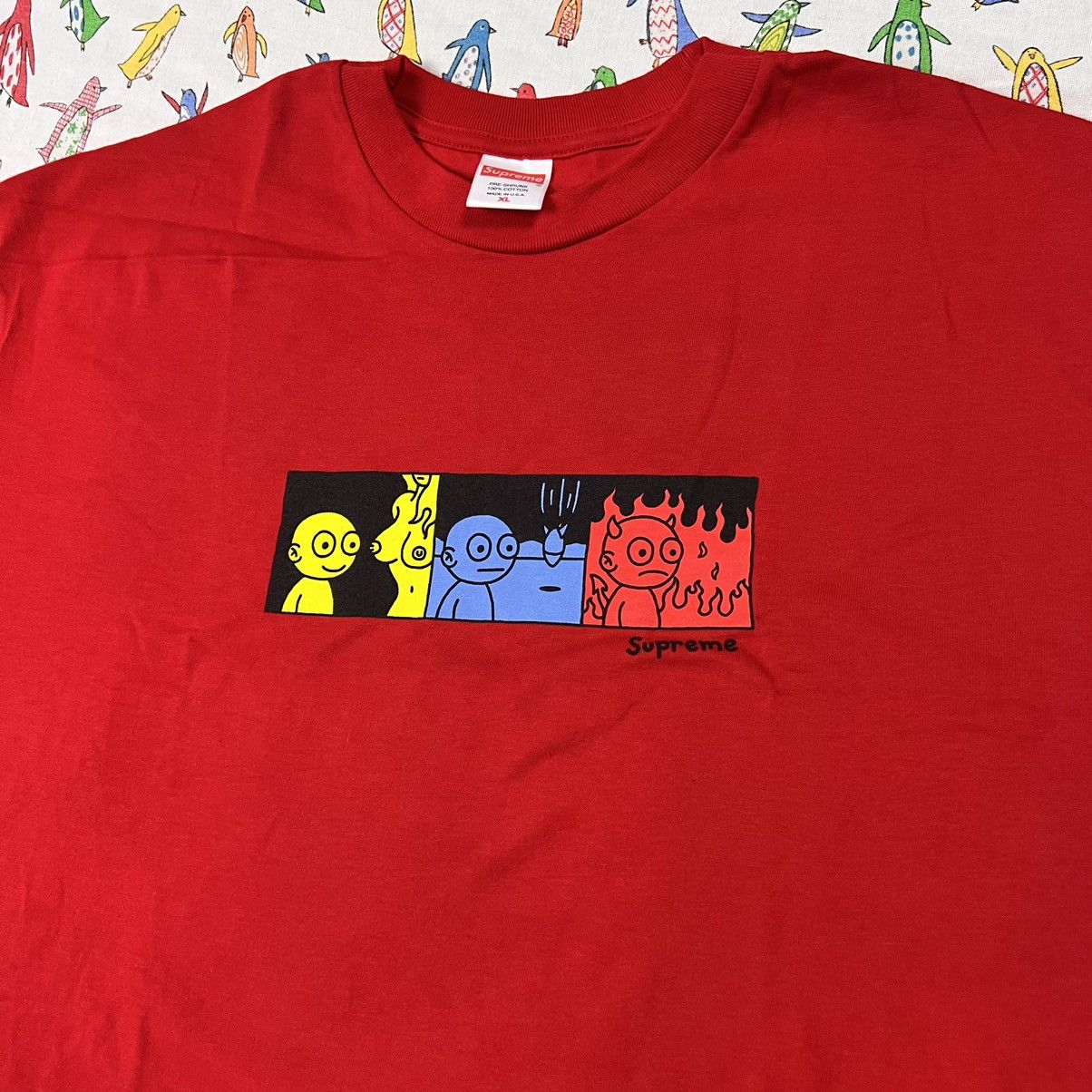 image of 2019 Supreme Life Tee Red Xl, Men's