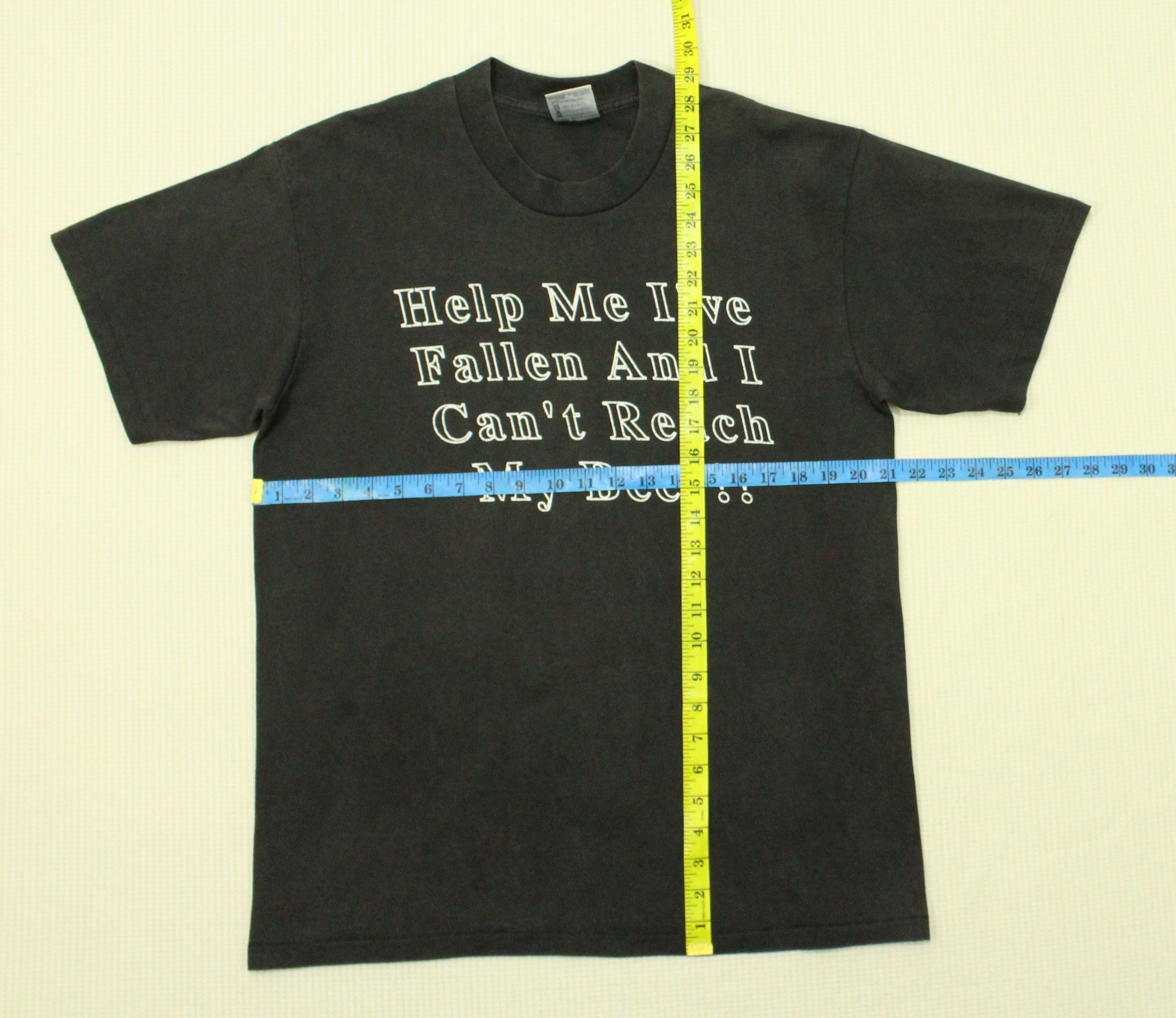 Vintage Vintage 80s 90s DRUNK T Shirt Drunken Beer Faded Black Size US XL / EU 56 / 4 - 8 Thumbnail