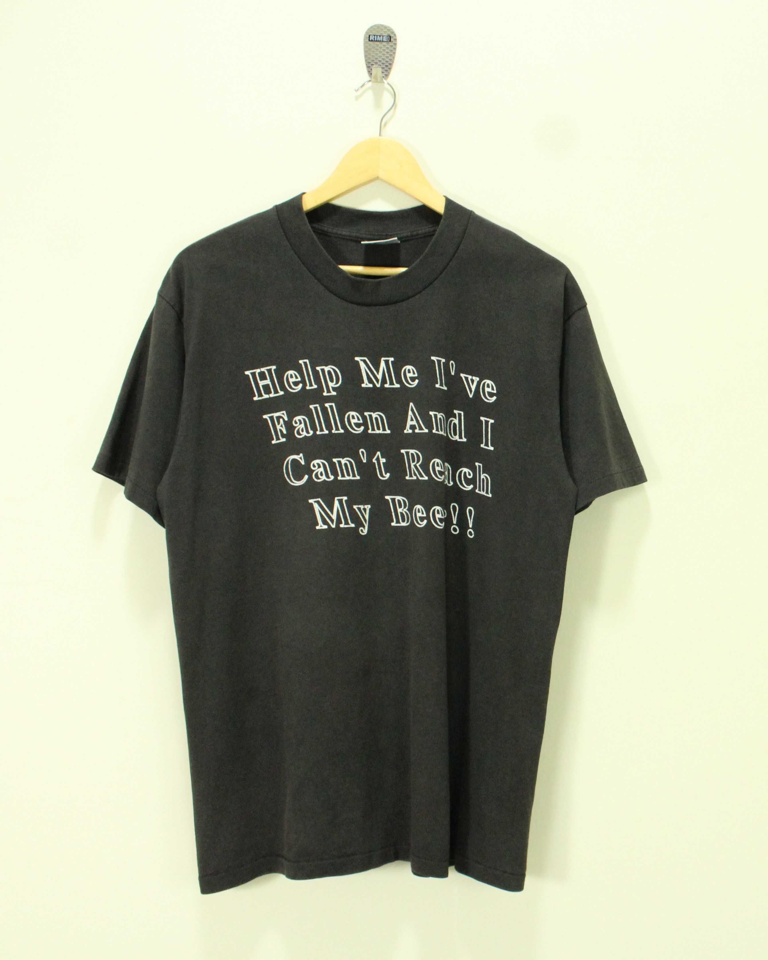 Vintage 80s 90s DRUNK T Shirt Drunken Beer Faded Black