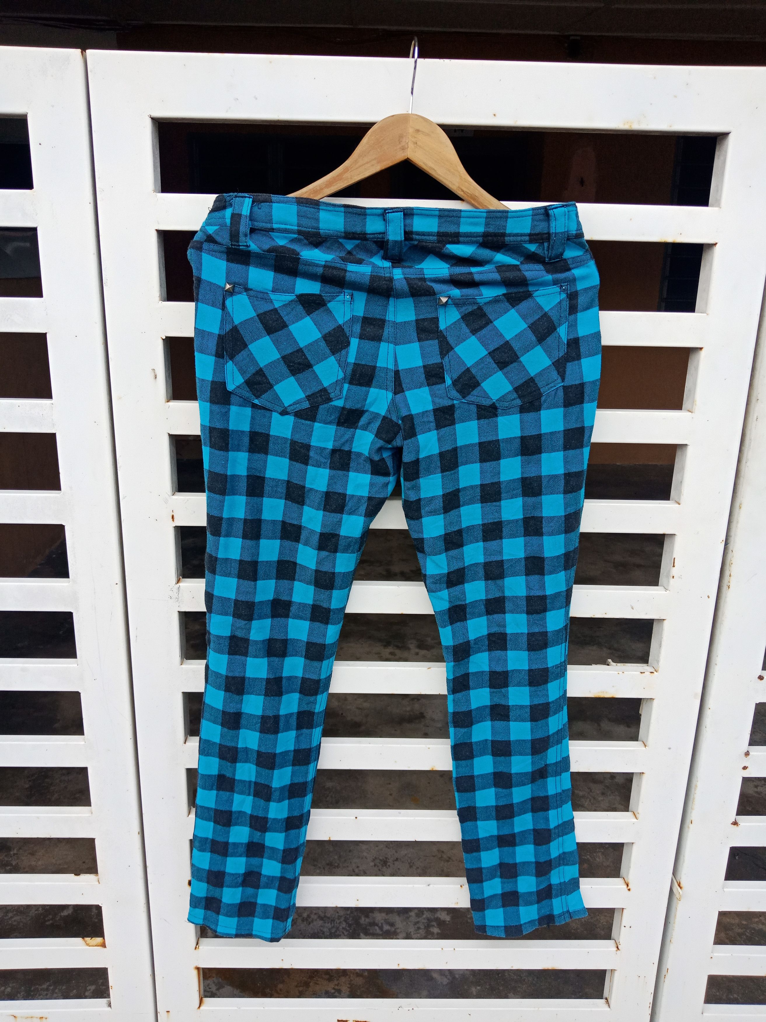 Japanese Brand Mimulu Tartan Checker Bondage Punks Pants Size US 32 / EU 48 - 2 Thumbnail
