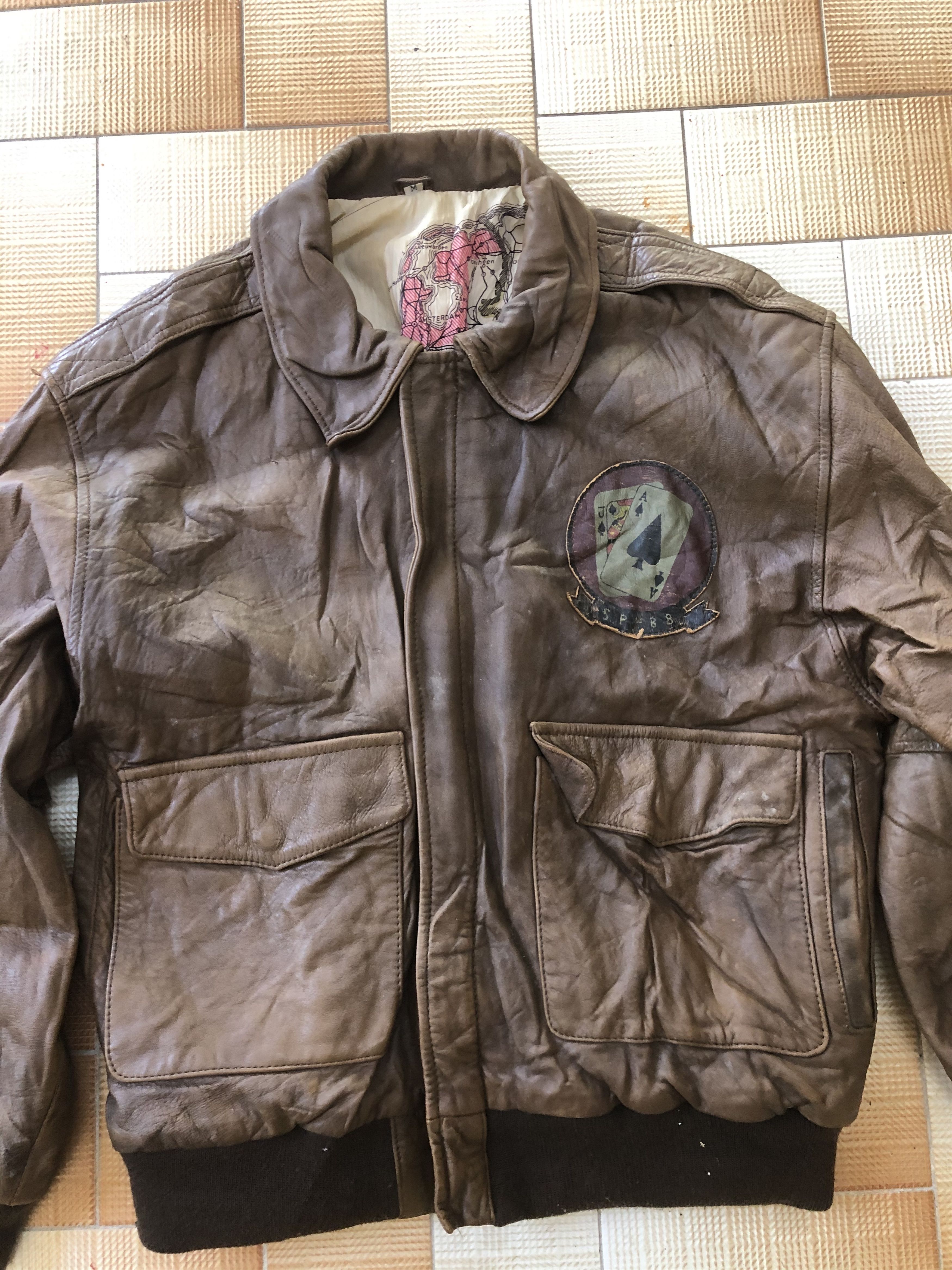 Japanese Brand × Vintage ❤️Vintage Ace Deck Leather Jacket A2 Size US M / EU 48-50 / 2 - 1 Thumbnail