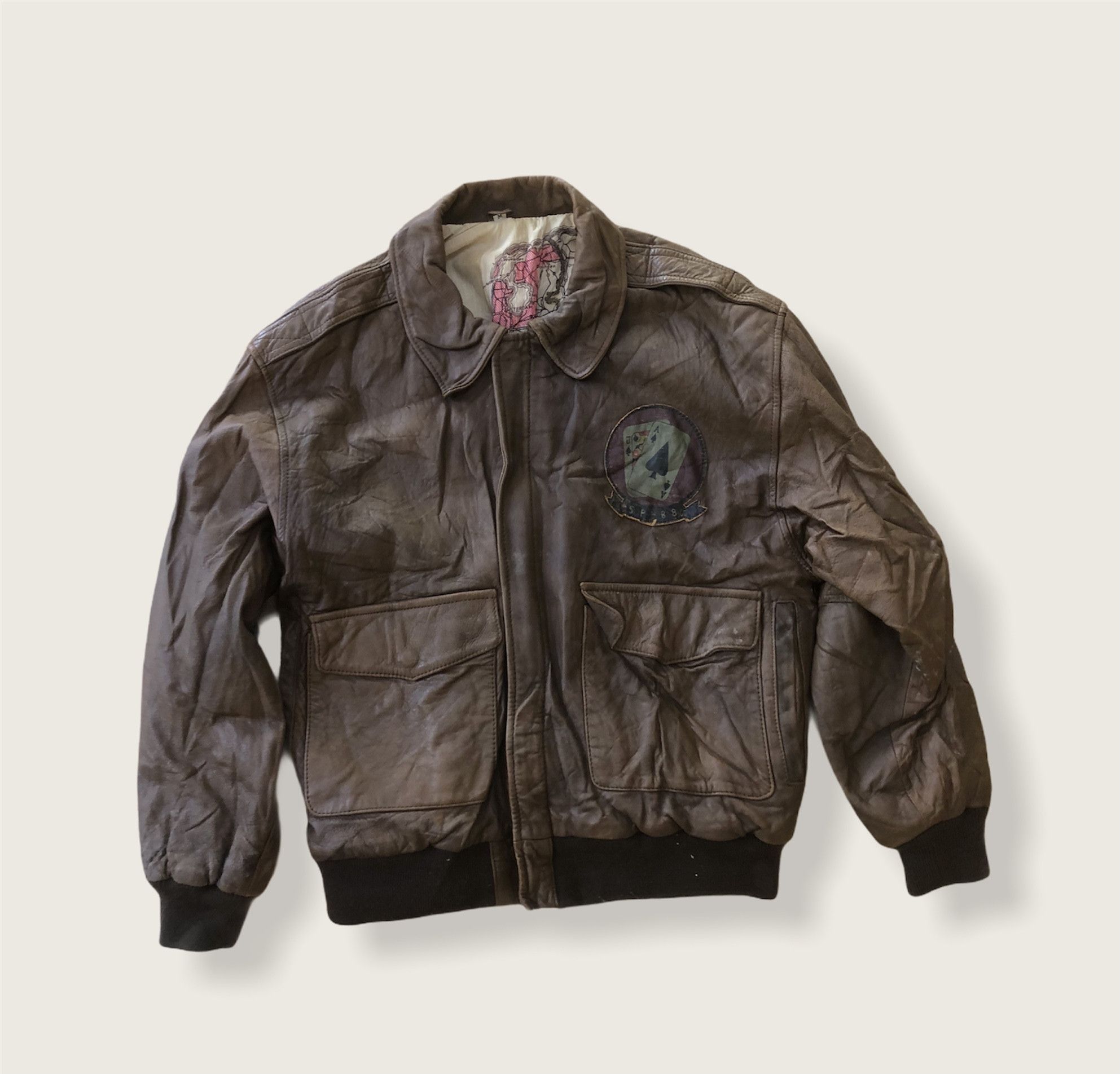 Japanese Brand × Vintage ❤️Vintage Ace Deck Leather Jacket A2 Size US M / EU 48-50 / 2 - 4 Thumbnail