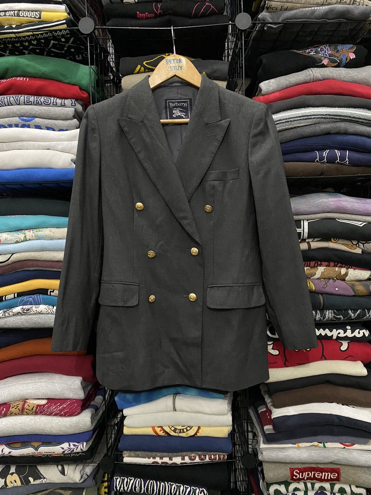 Burberry × Vintage VINTAGE BURBERRYS DOUBLE BREAST JACKET Size US S / EU 44-46 / 1 - 1 Thumbnail