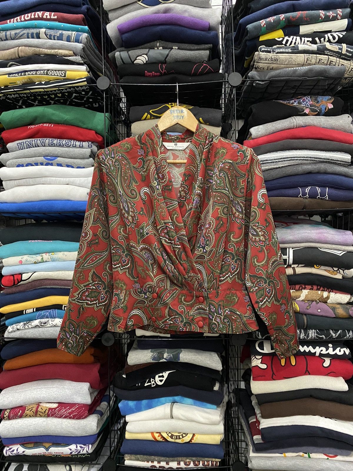 Pierre Balmain Vintage pierre balmain polyester crop cardigan jacket Size US S / EU 44-46 / 1 - 2 Thumbnail