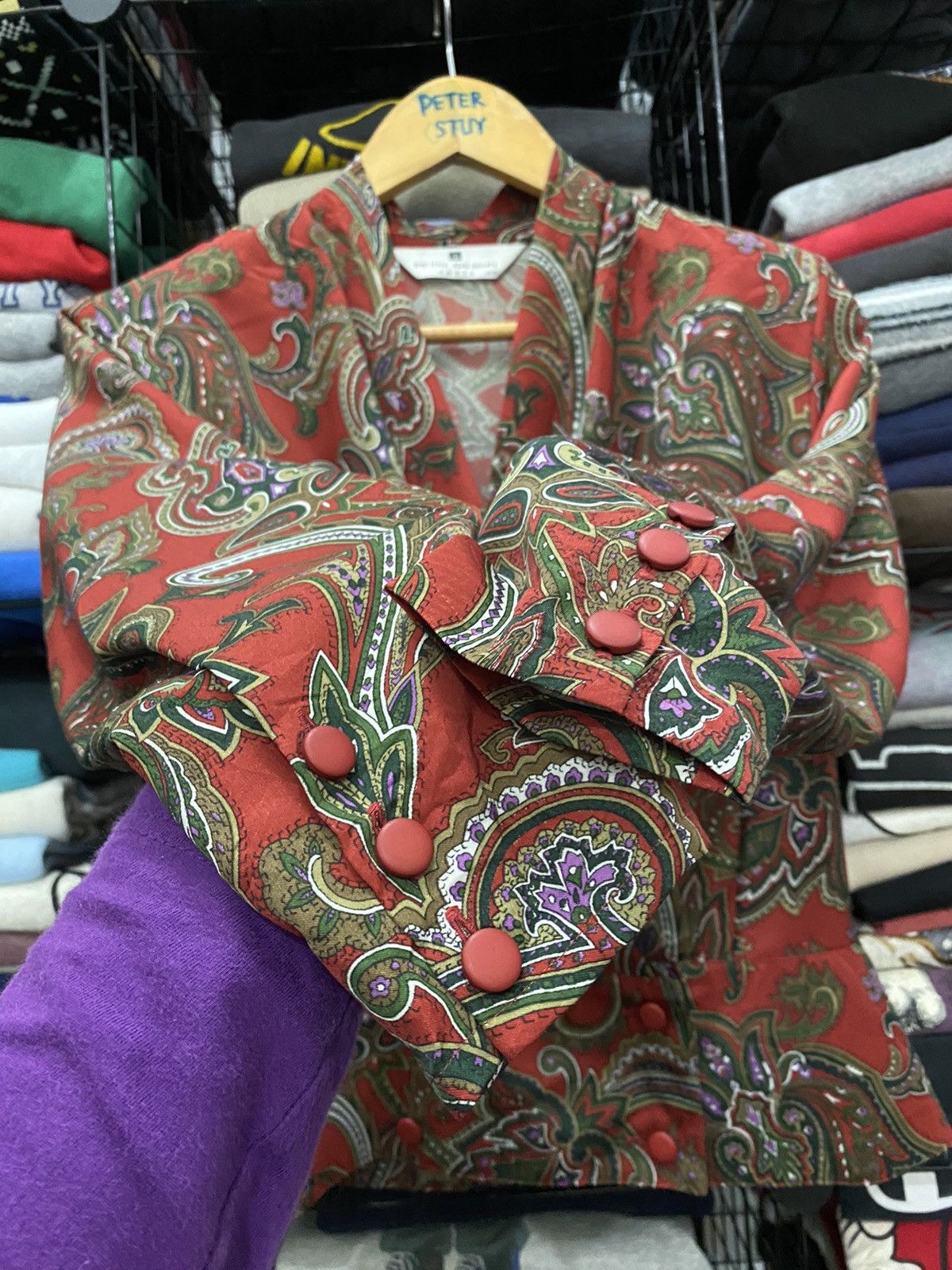 Pierre Balmain Vintage pierre balmain polyester crop cardigan jacket Size US S / EU 44-46 / 1 - 8 Thumbnail