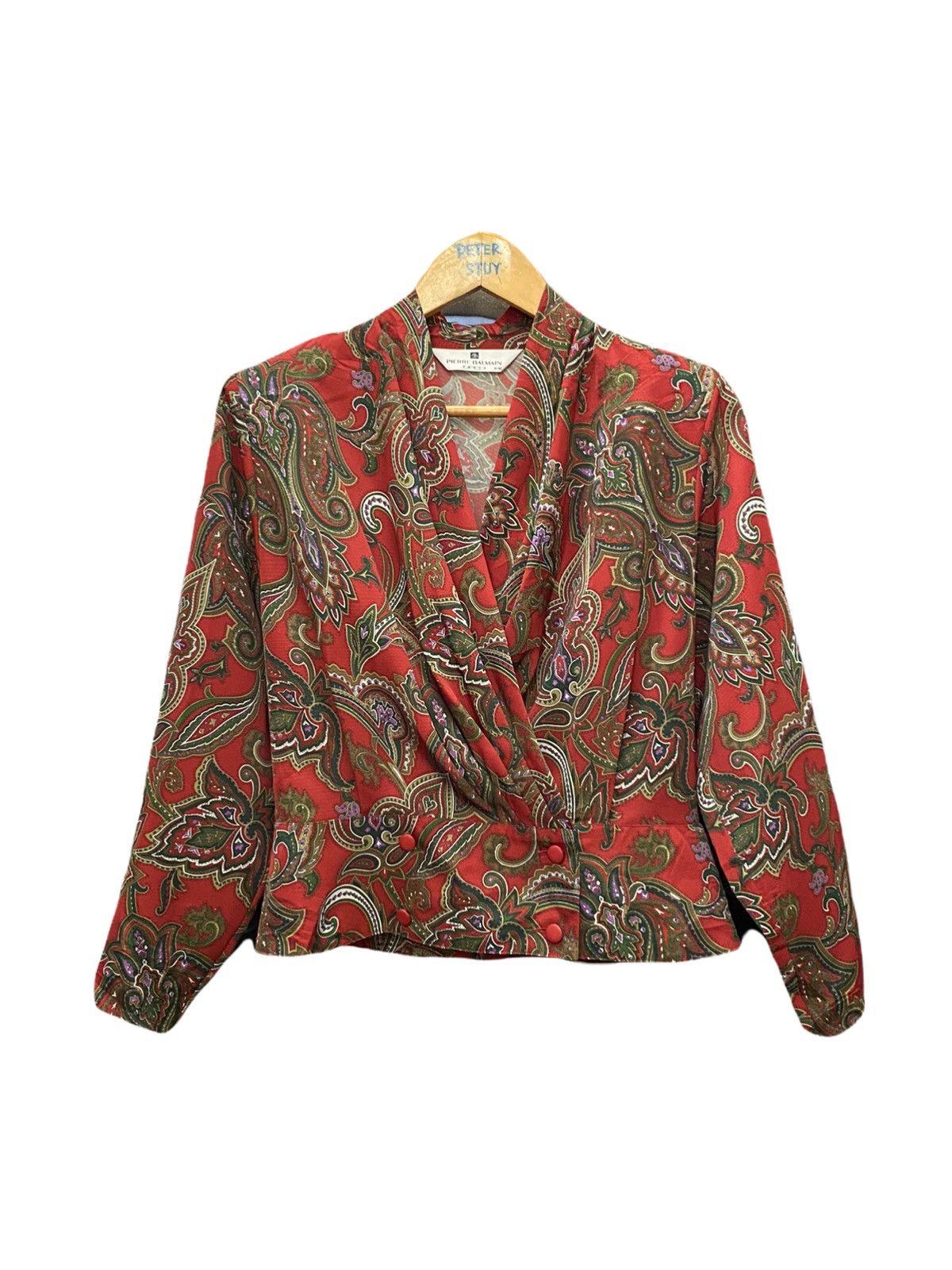 Pierre Balmain Vintage pierre balmain polyester crop cardigan jacket Size US S / EU 44-46 / 1 - 1 Thumbnail