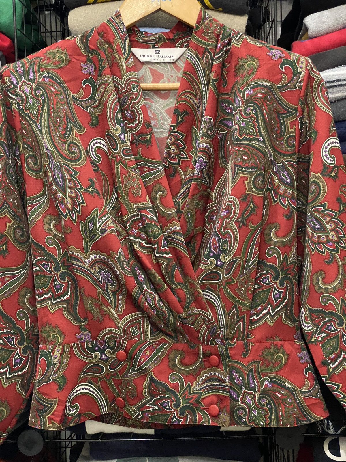 Pierre Balmain Vintage pierre balmain polyester crop cardigan jacket Size US S / EU 44-46 / 1 - 5 Thumbnail
