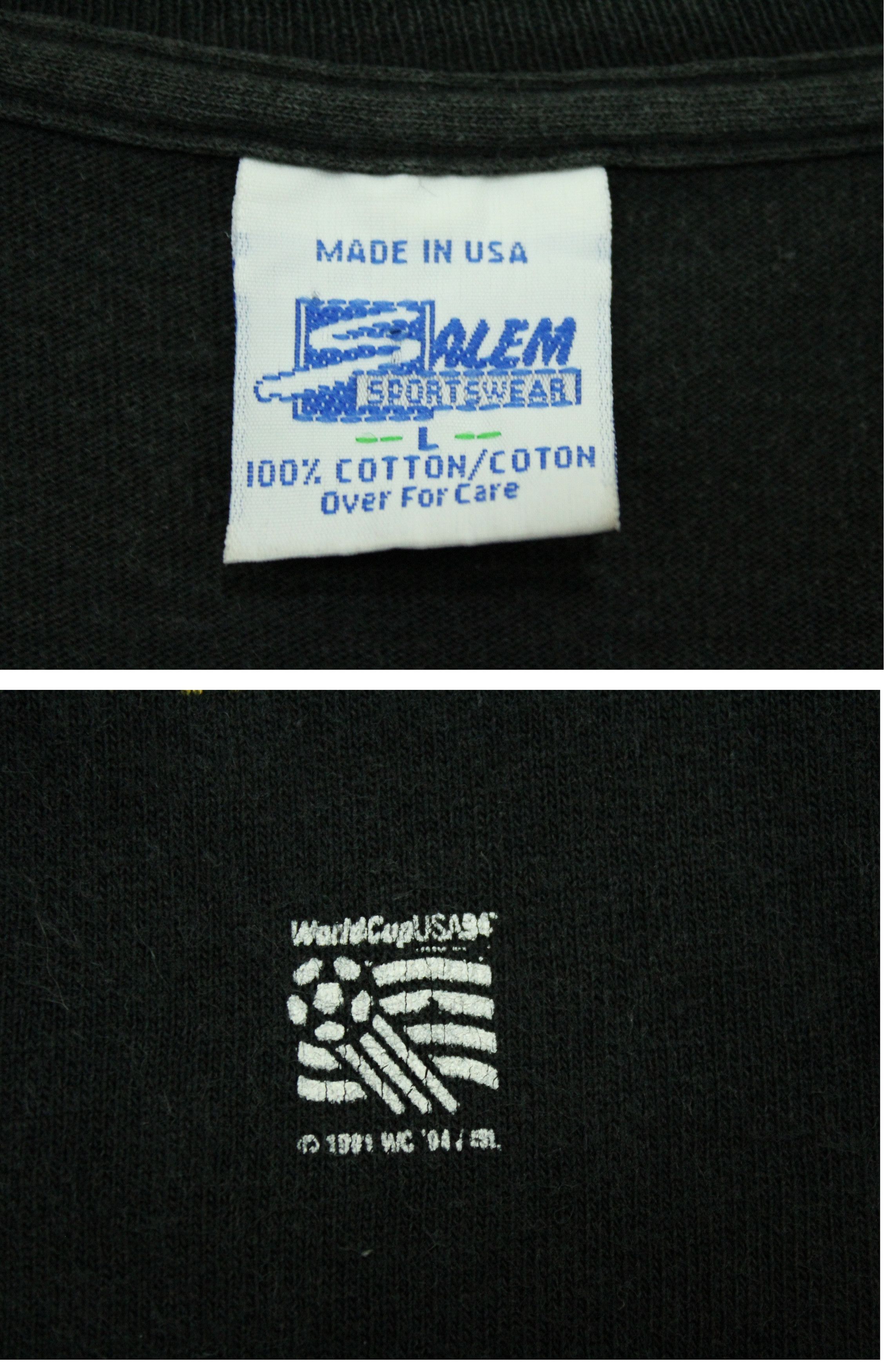 Salem Sportswear × Vintage Vintage 90s WORLD CUP USA T Shirt Single Stitch Size US L / EU 52-54 / 3 - 7 Thumbnail