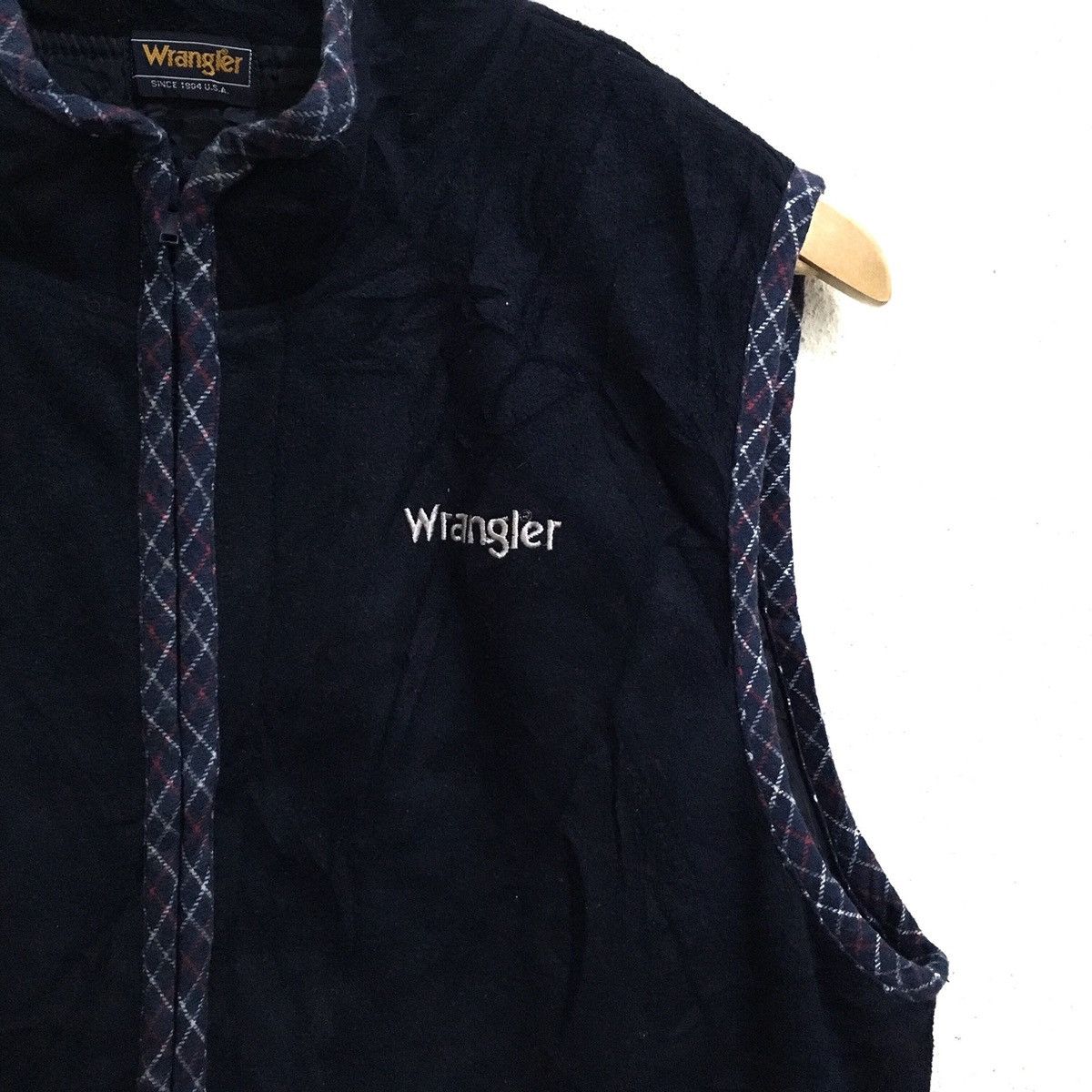 Vintage × Wrangler VINTAGE WRANGLER SMALL LOGO FLEECE ZIPPER TANKS SLEEVELESS Size US M / EU 48-50 / 2 - 3 Thumbnail