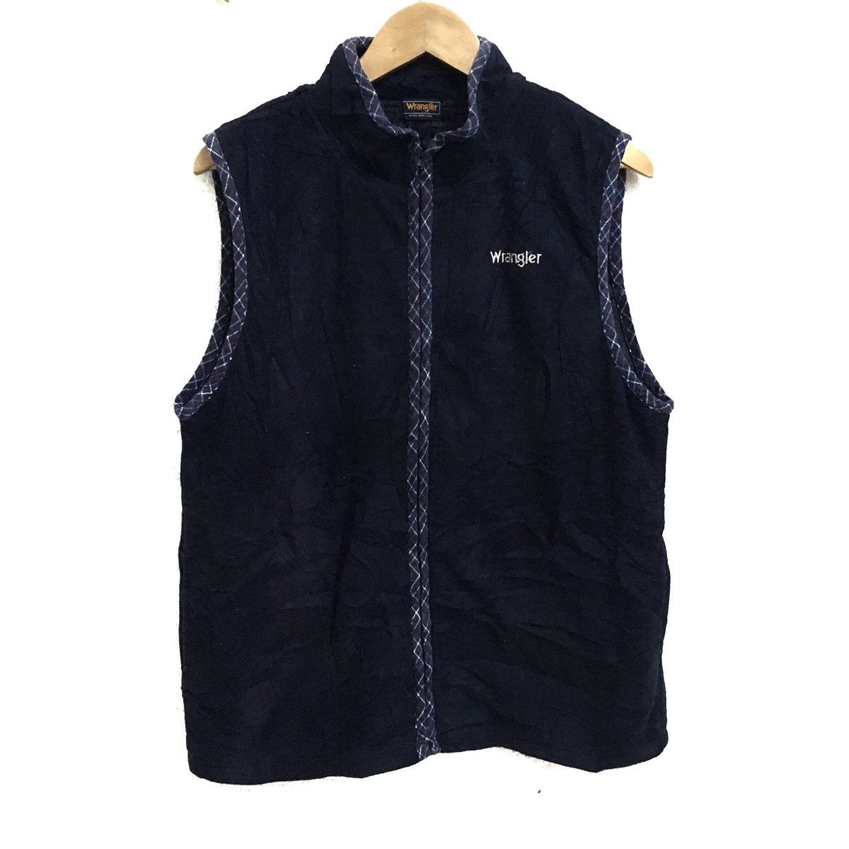 Vintage × Wrangler VINTAGE WRANGLER SMALL LOGO FLEECE ZIPPER TANKS SLEEVELESS Size US M / EU 48-50 / 2 - 1 Thumbnail