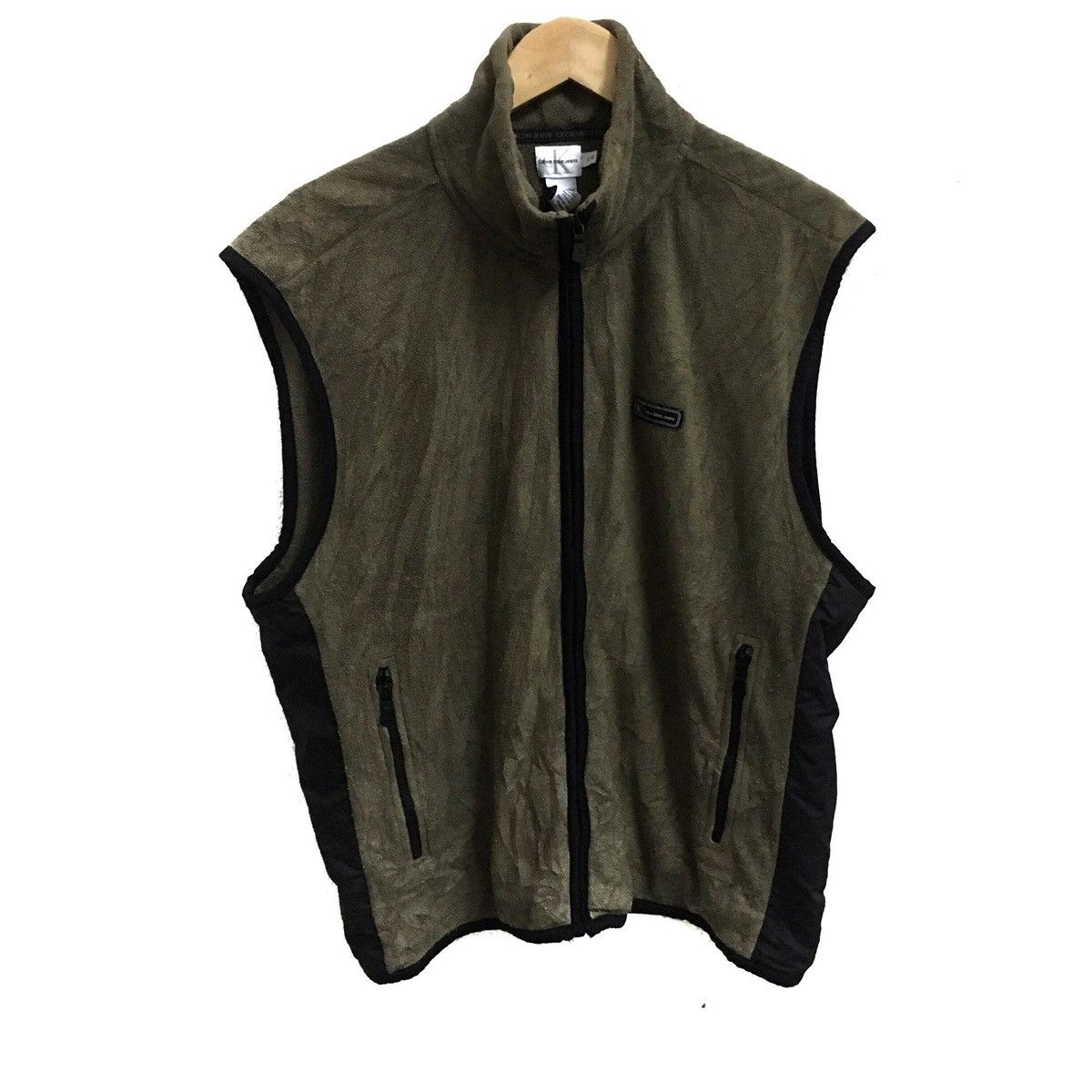 Calvin Klein × Vintage CALVIN KLEIN SMALL LOGO FLEECE ZIPPER TANKS SLEEVELESS Size US L / EU 52-54 / 3 - 1 Thumbnail