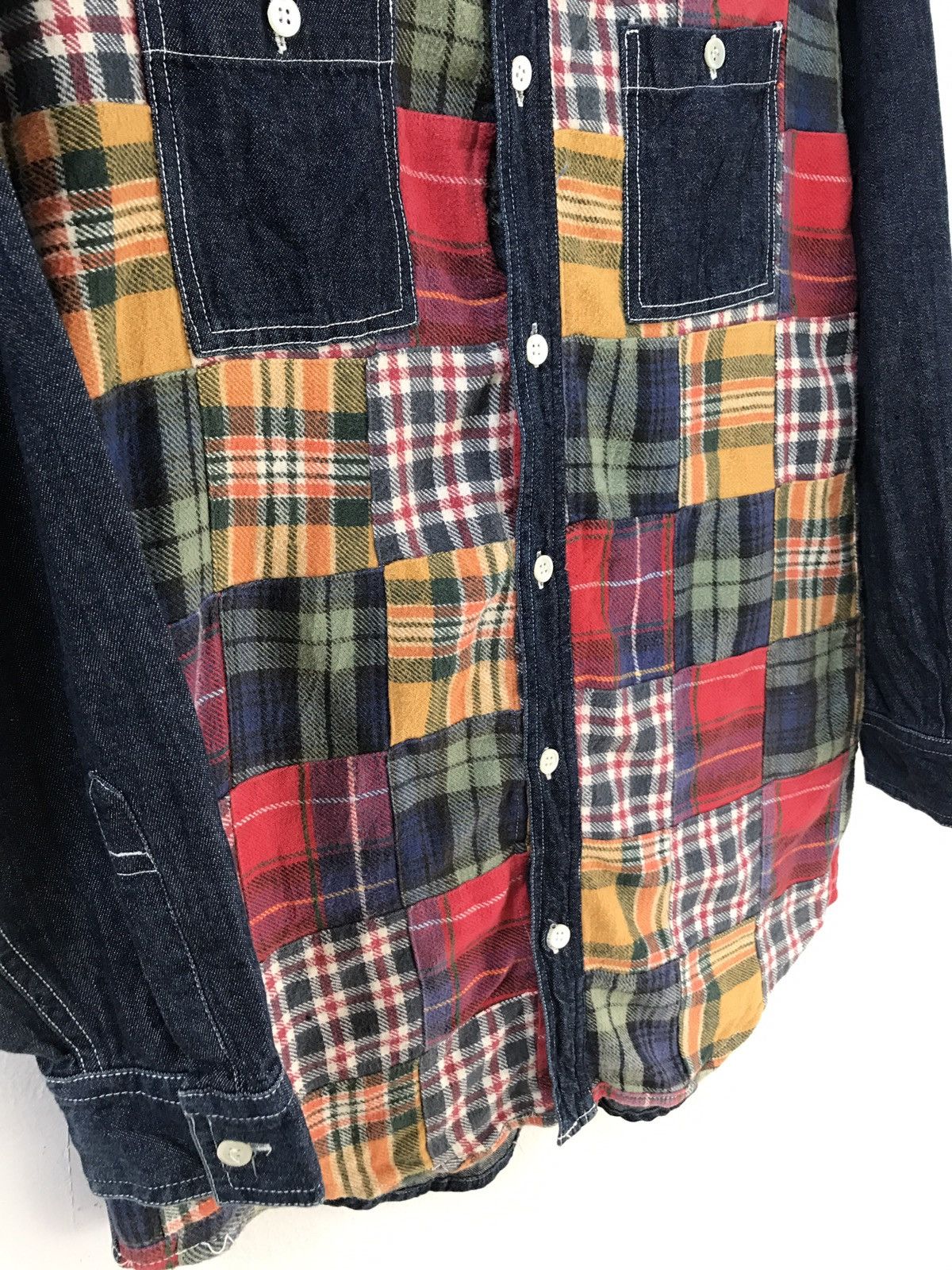 PERSON'S Vintage Person's Japan Patchwork Hybrid Denim Shirt Size US L / EU 52-54 / 3 - 4 Thumbnail