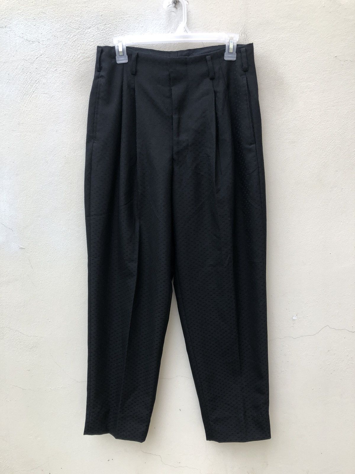Japanese Brand Vintage 80s De-Ville Japan Embroidery Baggy Black Trouser Size US 30 / EU 46 - 1 Thumbnail
