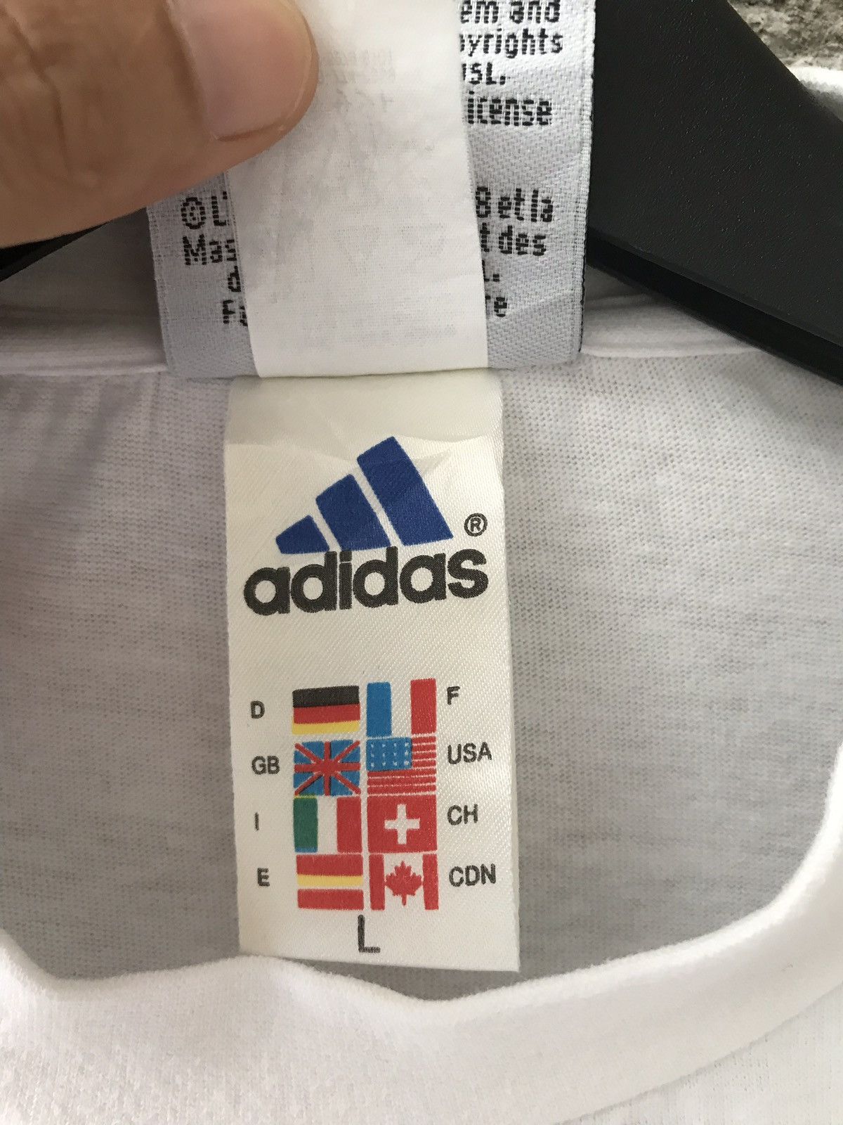 Adidas × Vintage Vintage 90s ADIDAS X PLATINI World Cup France 1998 Size US L / EU 52-54 / 3 - 3 Thumbnail