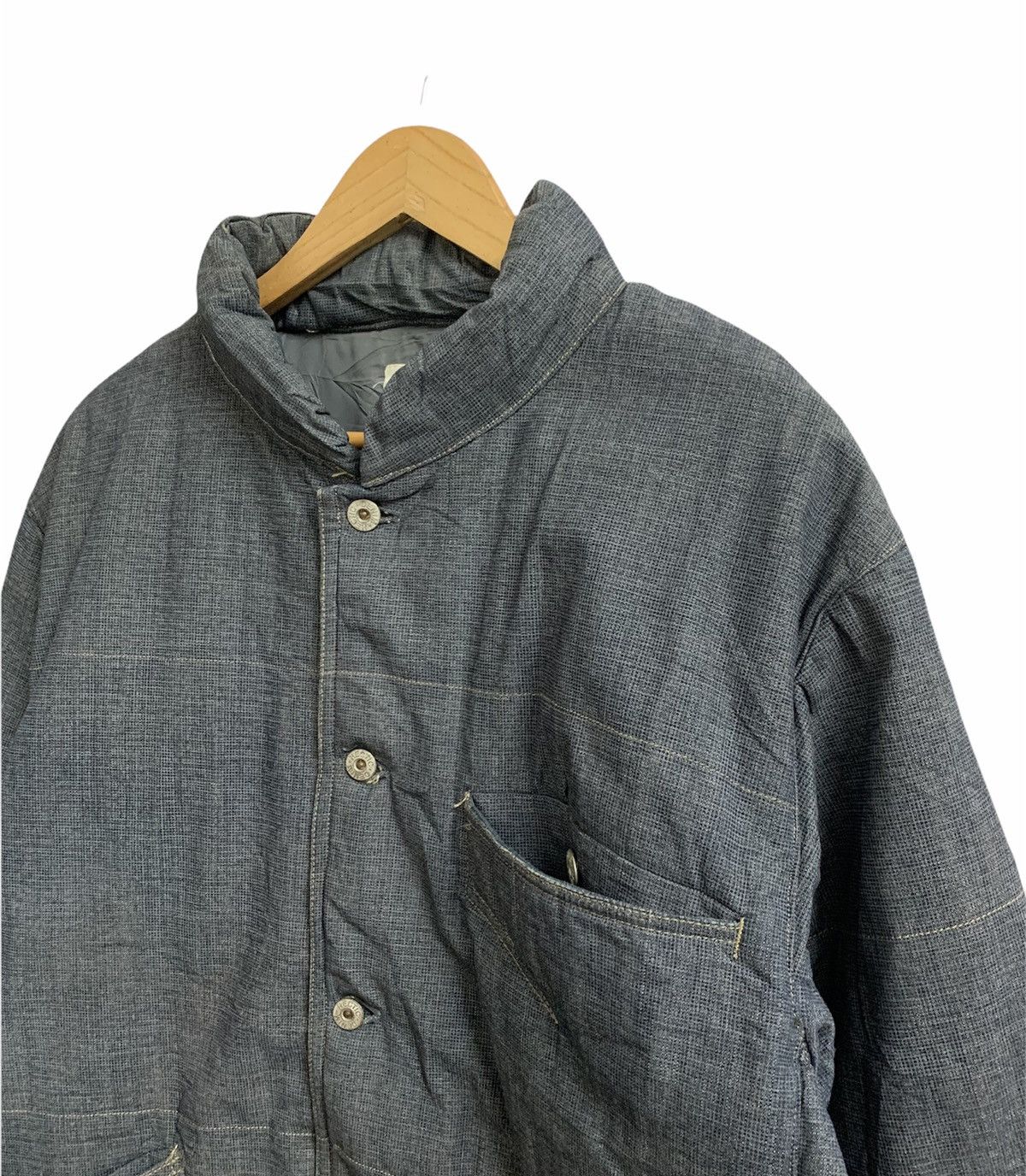 MasterPiece AW02 Mad Hectic Denim Puffer Button Jacket Size US XL / EU 56 / 4 - 6 Thumbnail