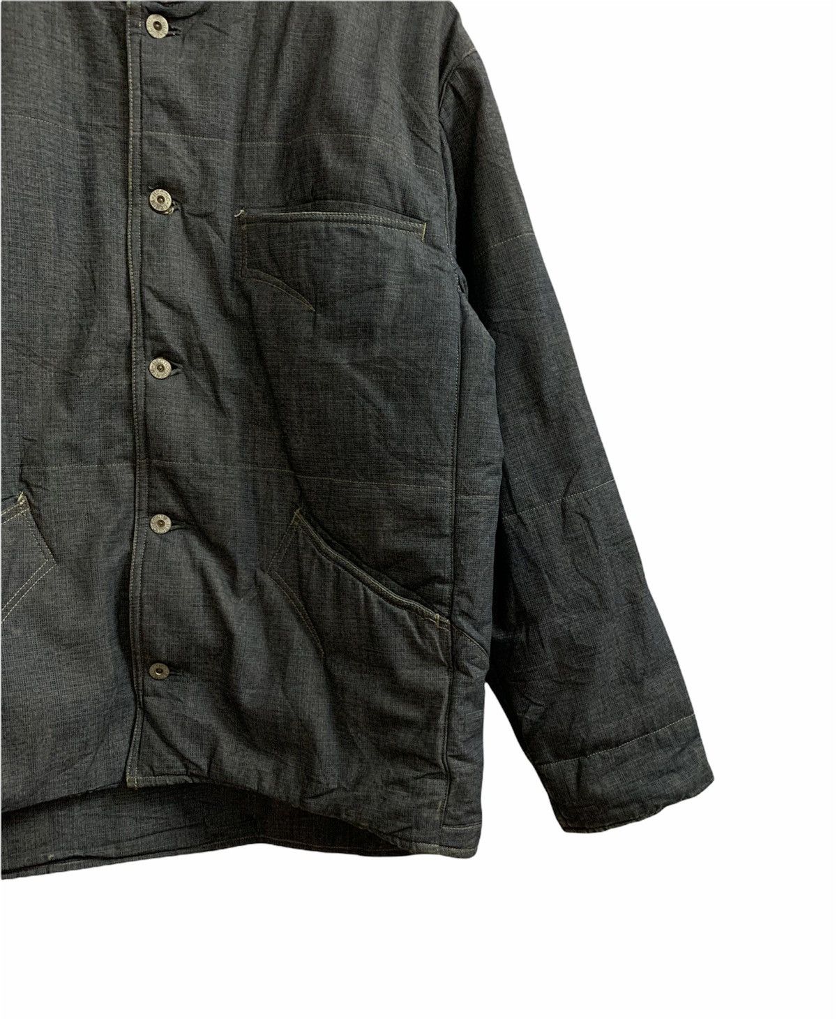 MasterPiece AW02 Mad Hectic Denim Puffer Button Jacket Size US XL / EU 56 / 4 - 10 Thumbnail