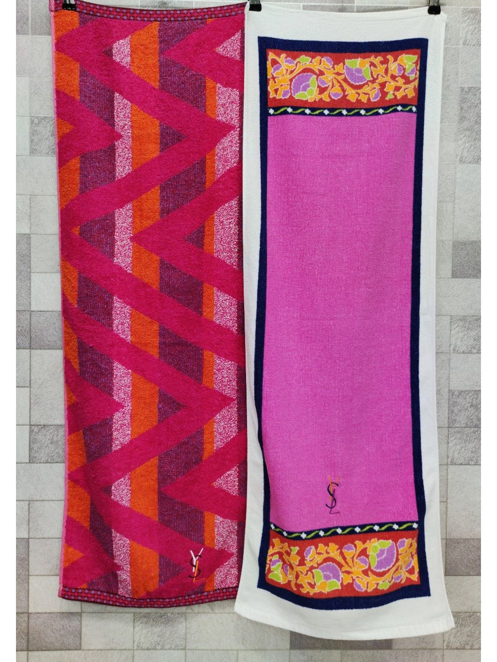 Vintage BEST OFFER! Vtg YSL 2 PCS Sweat / Sport Towels Size ONE SIZE - 3 Thumbnail