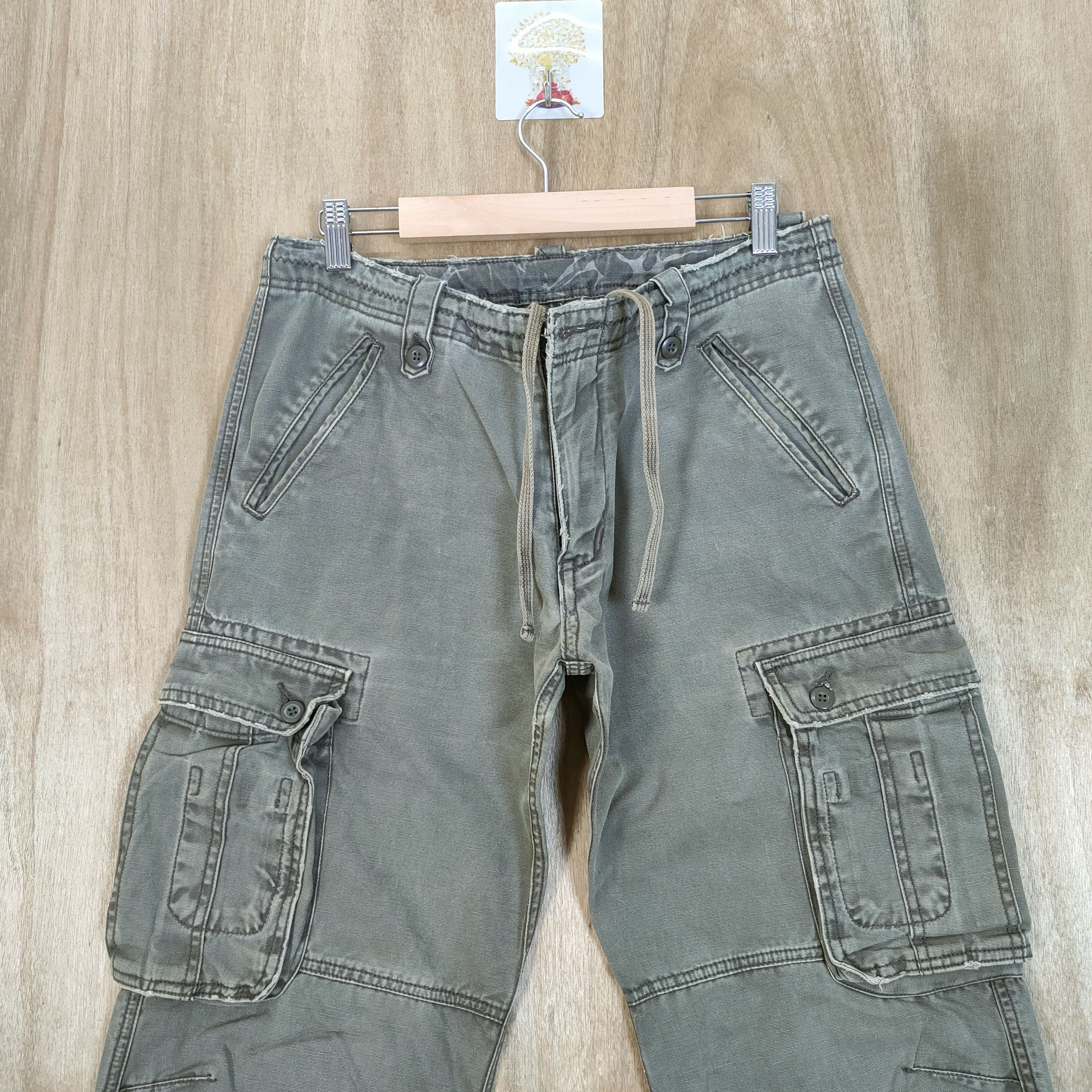 Japanese Brand VINTAGE JAPANESE FADED BONDAGE CARGO PANTS Size US 30 / EU 46 - 2 Thumbnail