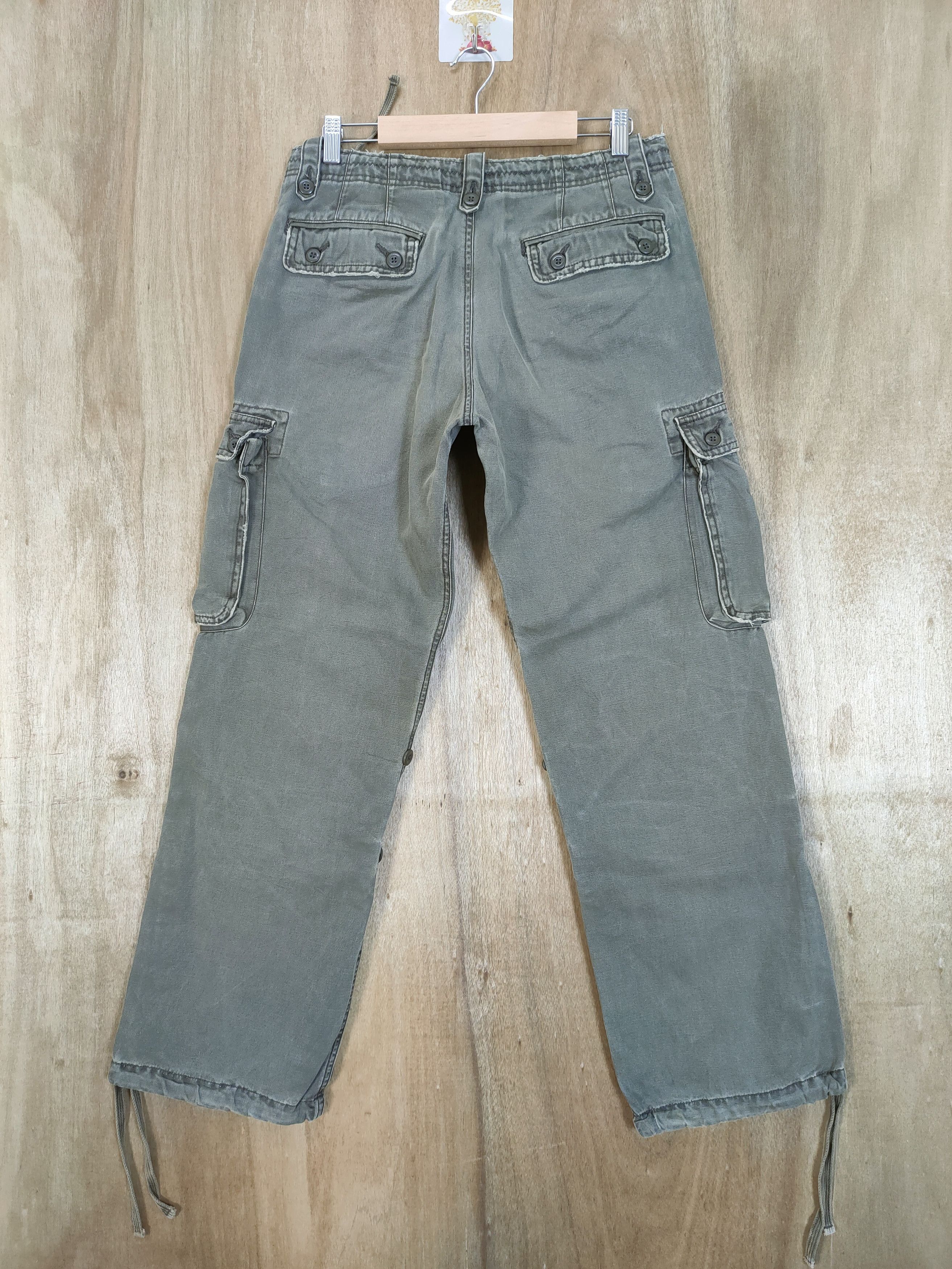 Japanese Brand VINTAGE JAPANESE FADED BONDAGE CARGO PANTS Size US 30 / EU 46 - 6 Thumbnail