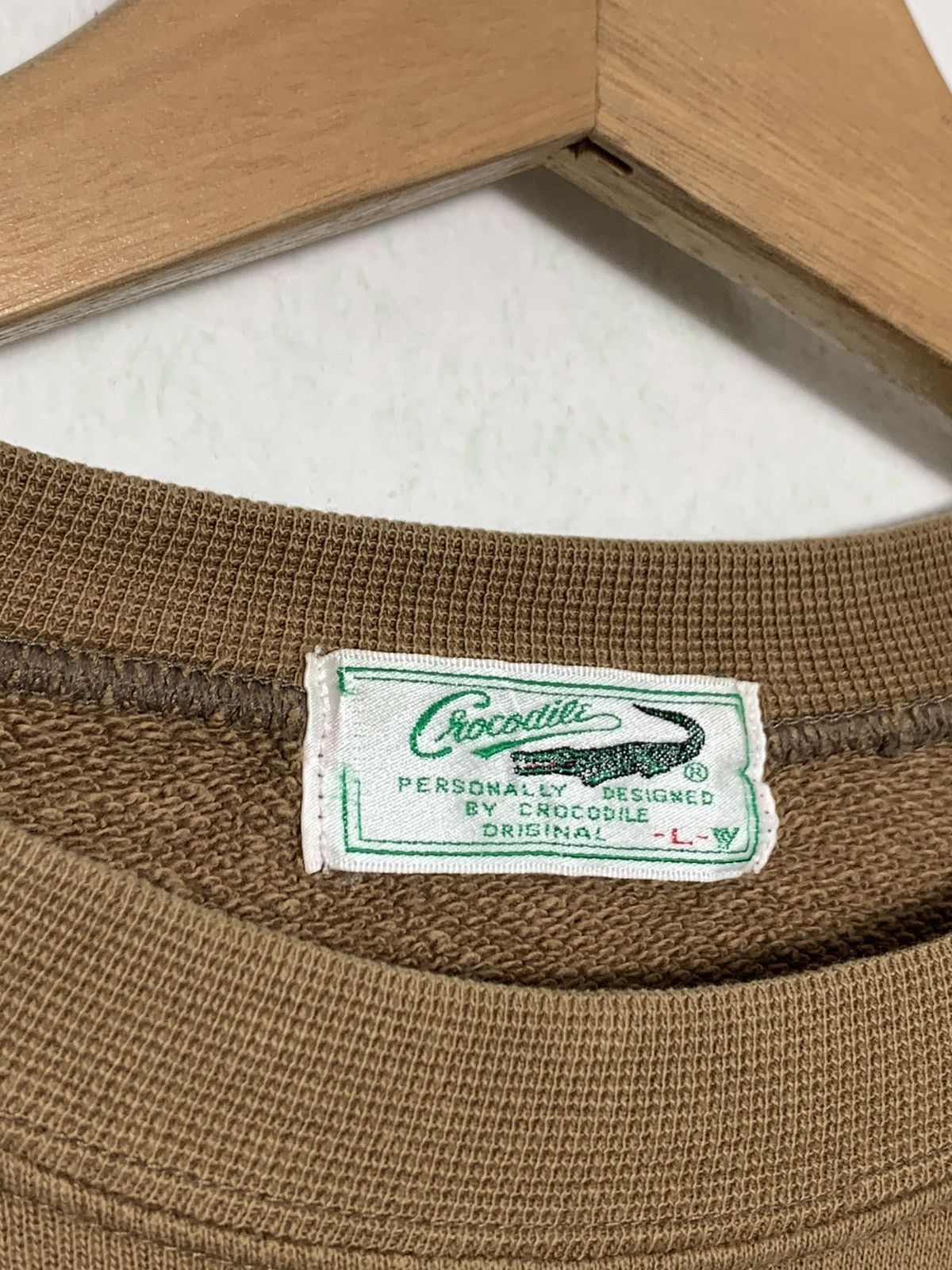 Japanese Brand Vintage Crocodile Small Logo Brown Crewneck Travis Scott Size US L / EU 52-54 / 3 - 3 Thumbnail