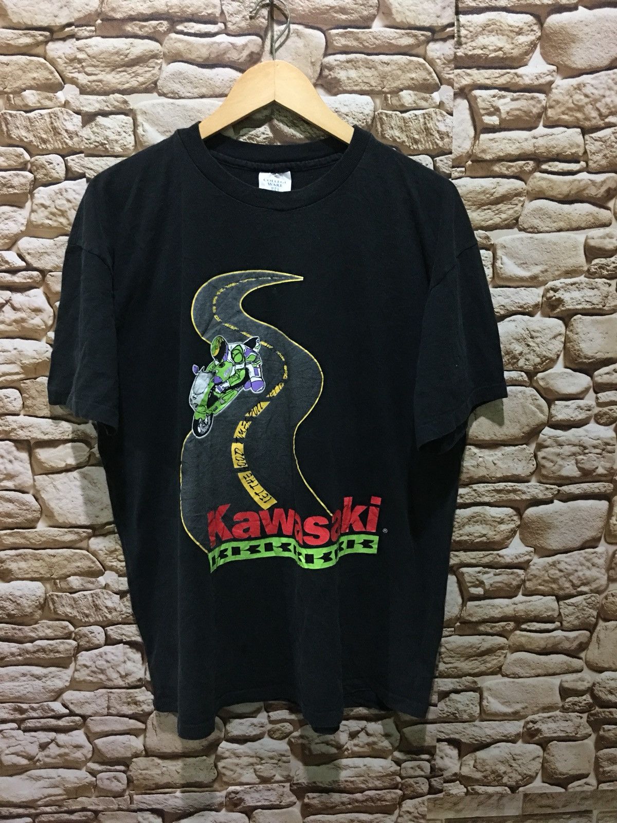 Vintage Vintage kawasaki motorcycle shirt Size US XL / EU 56 / 4 - 1 Thumbnail