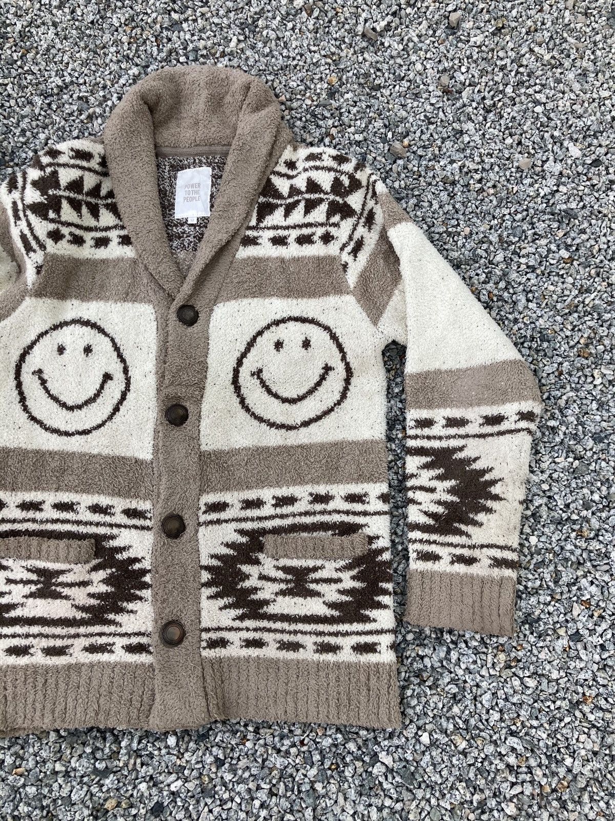 Japanese Brand × Native Native Navajo x Smiley Motif Cardigan Size US M / EU 48-50 / 2 - 3 Thumbnail