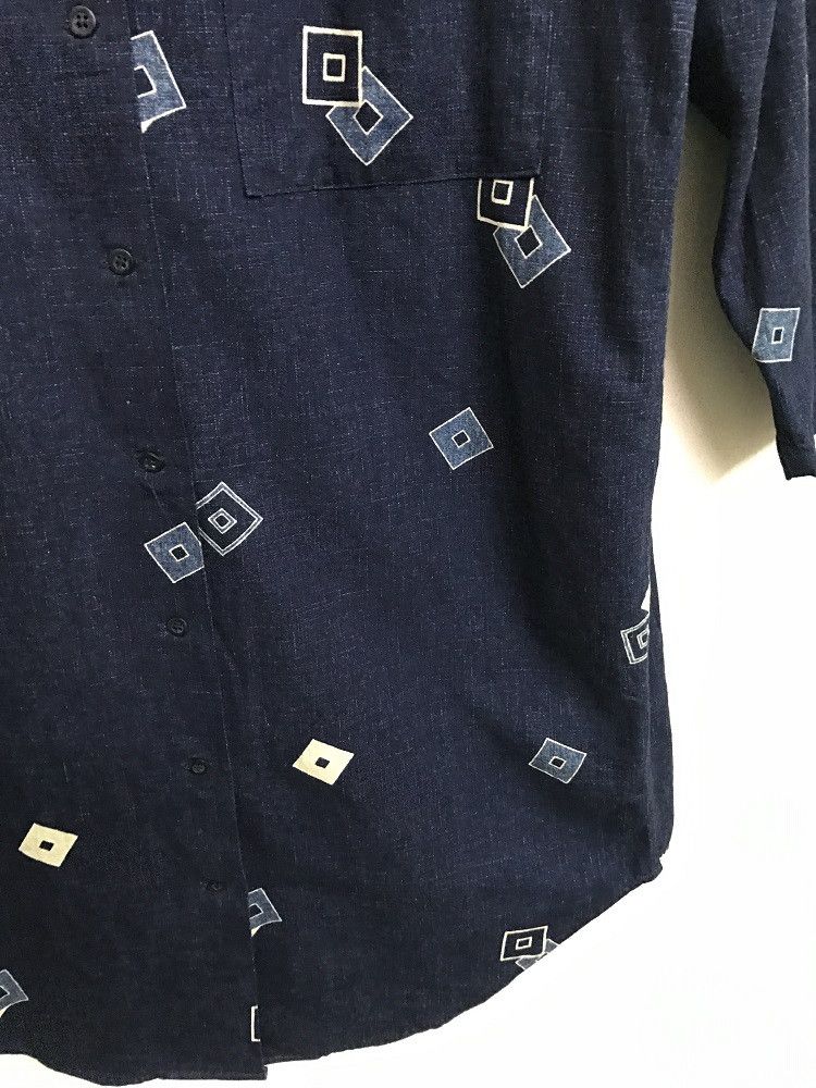 Indigo SASAKURA GENSHO Japan Baggy Tunic Style Indigo Denim Shirt Size US L / EU 52-54 / 3 - 5 Thumbnail