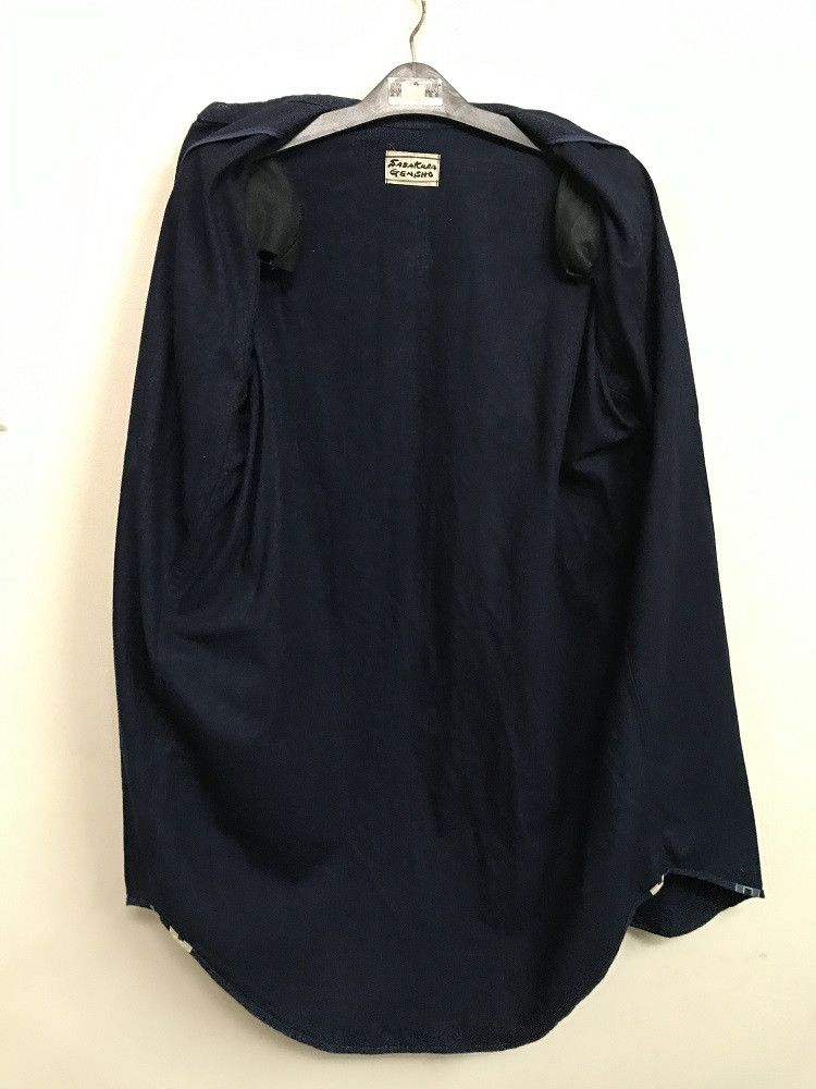 Indigo SASAKURA GENSHO Japan Baggy Tunic Style Indigo Denim Shirt Size US L / EU 52-54 / 3 - 10 Thumbnail