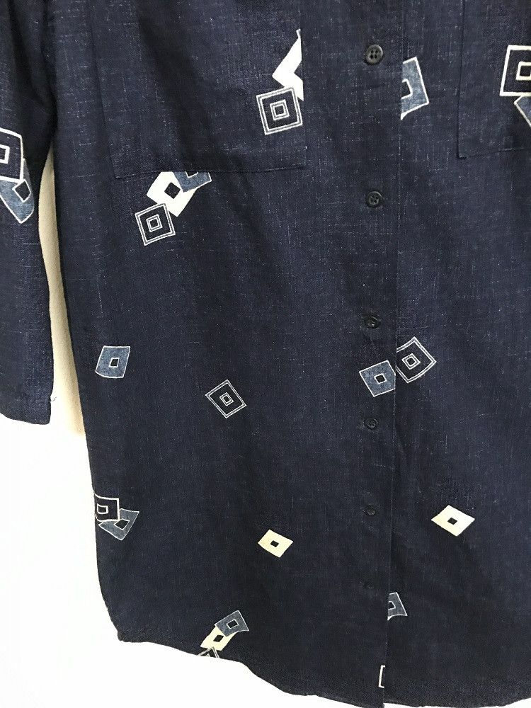 Indigo SASAKURA GENSHO Japan Baggy Tunic Style Indigo Denim Shirt Size US L / EU 52-54 / 3 - 6 Thumbnail