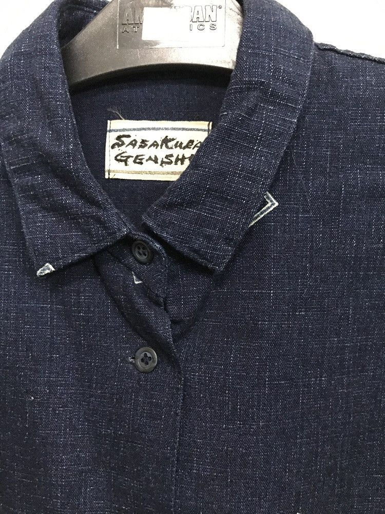 Indigo SASAKURA GENSHO Japan Baggy Tunic Style Indigo Denim Shirt Size US L / EU 52-54 / 3 - 8 Thumbnail