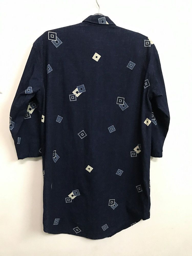 Indigo SASAKURA GENSHO Japan Baggy Tunic Style Indigo Denim Shirt Size US L / EU 52-54 / 3 - 9 Thumbnail