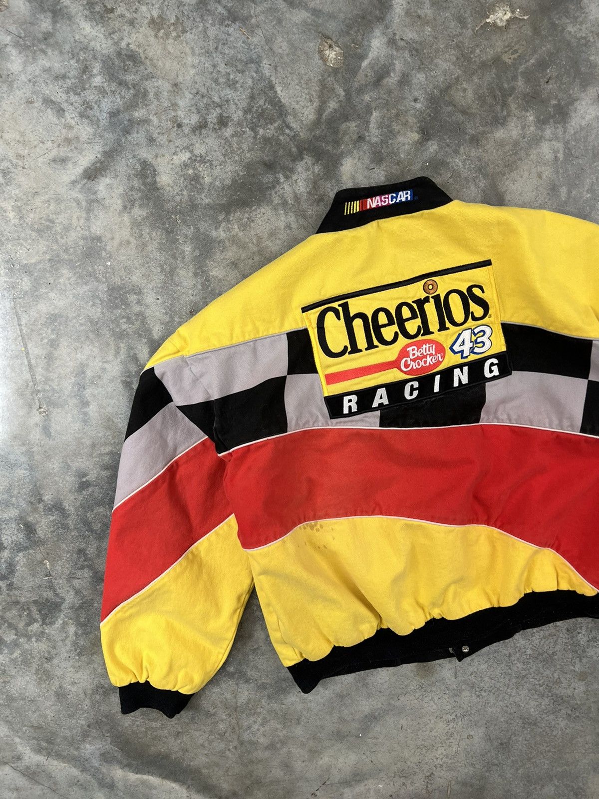 NASCAR Vintage Nasar Cheerios Racing Heavy Race Jacket Sz. XL Size US XL / EU 56 / 4 - 2 Thumbnail