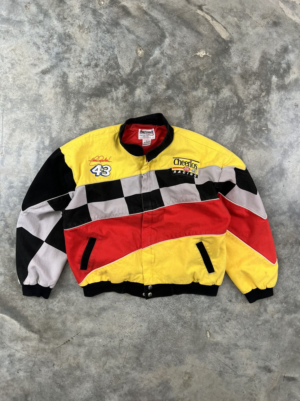 NASCAR Vintage Nasar Cheerios Racing Heavy Race Jacket Sz. XL Size US XL / EU 56 / 4 - 4 Thumbnail